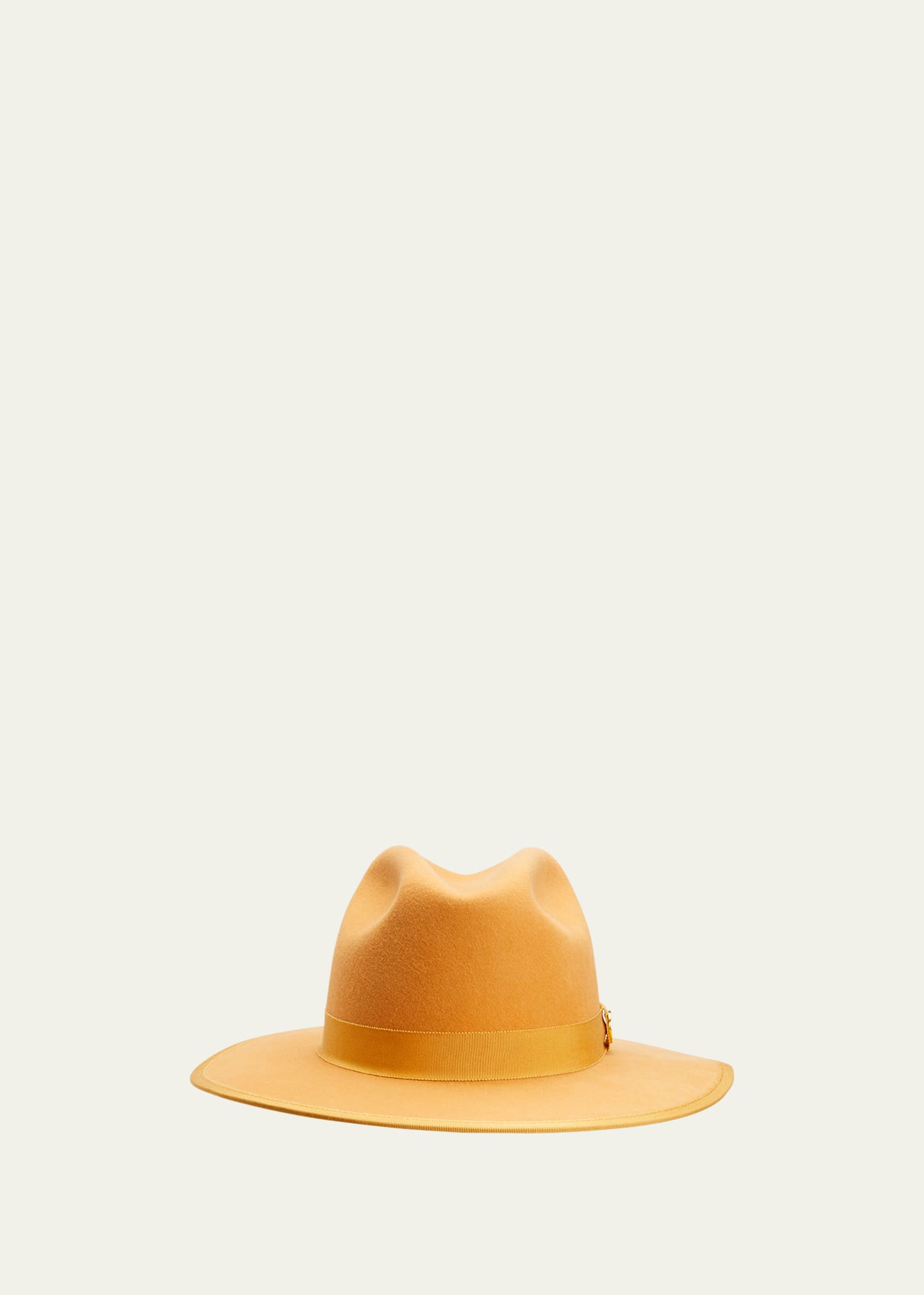 Keith James Men's Queen Red-brim Wool Fedora Hat In Canary Yellow