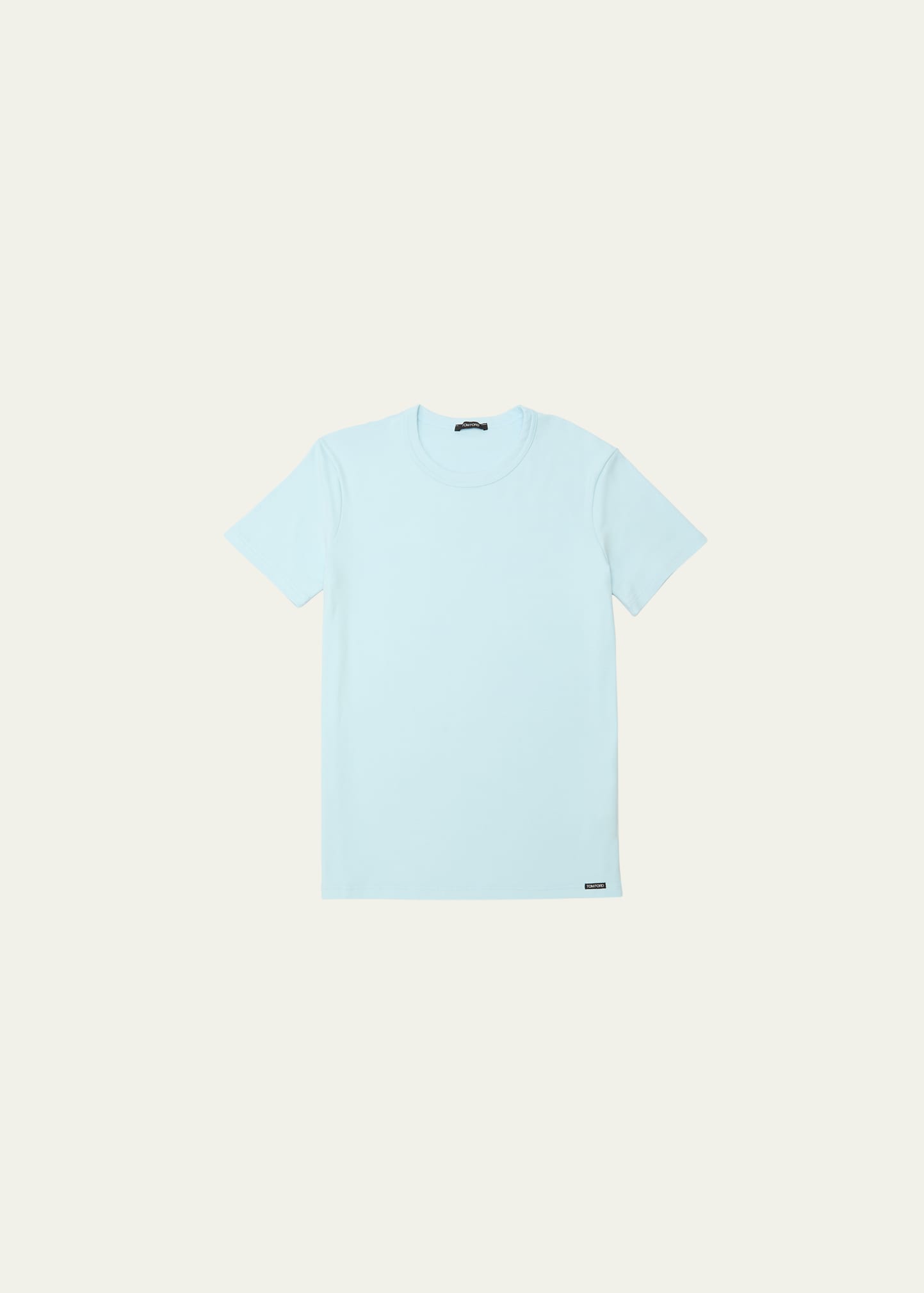 Shop Tom Ford Men's Solid Stretch Jersey T-shirt In Arctic Blue