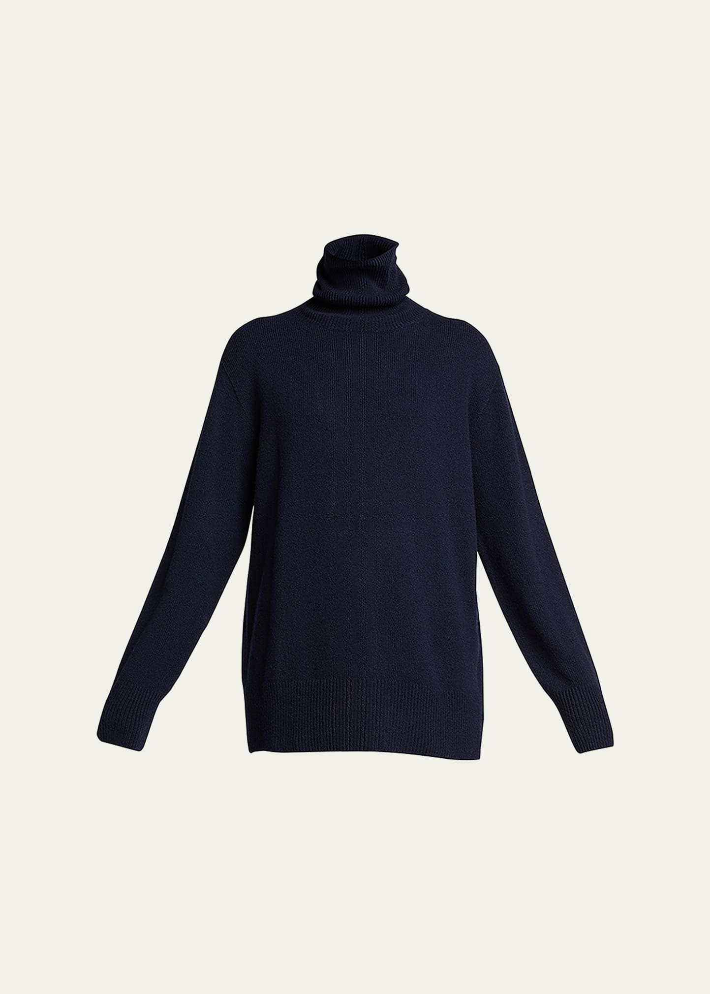 The Row Stepny Wool-cashmere Turtleneck Top In Sand