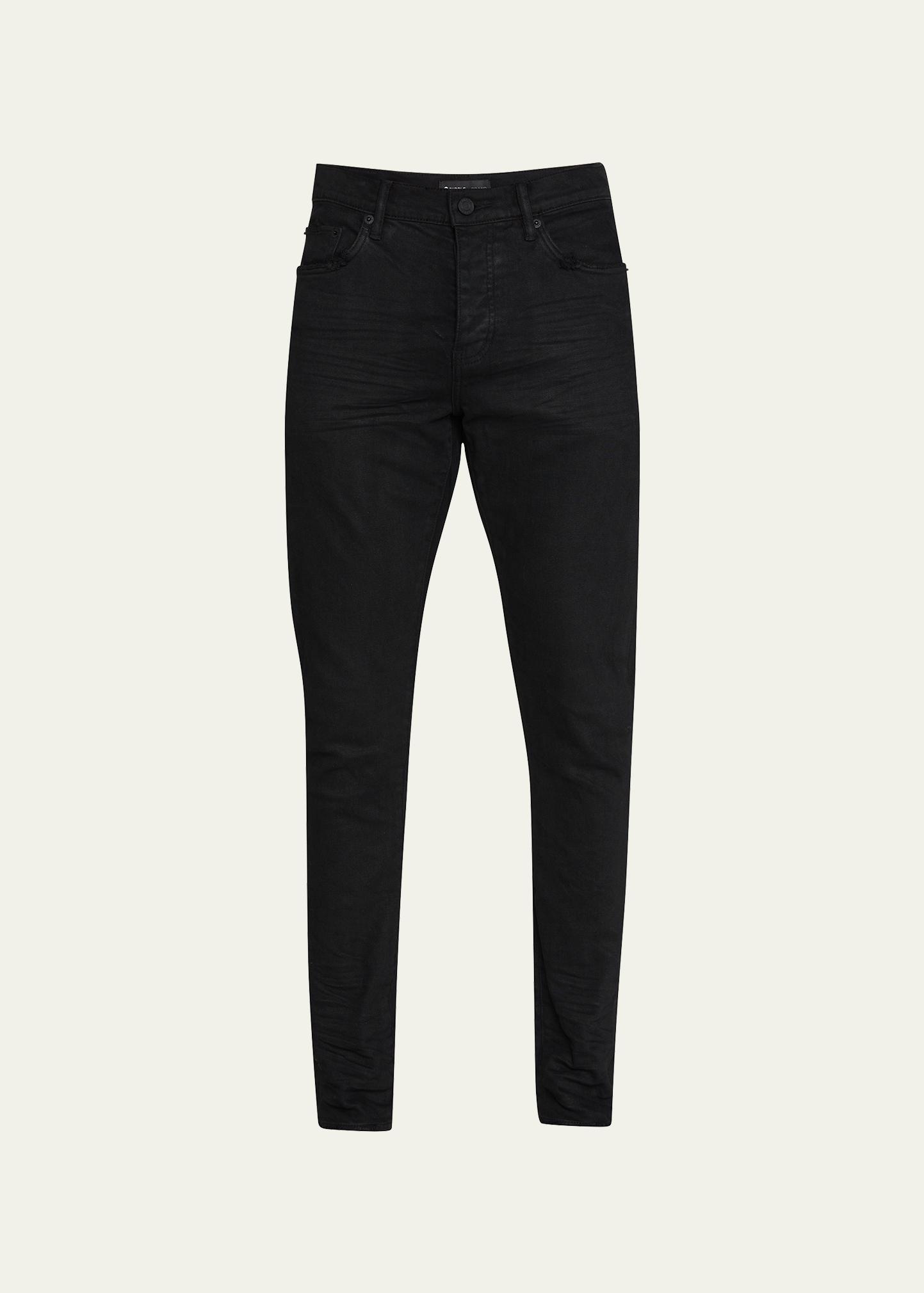 PURPLE Men's P001 Black Resin Skinny Jeans | Smart Closet