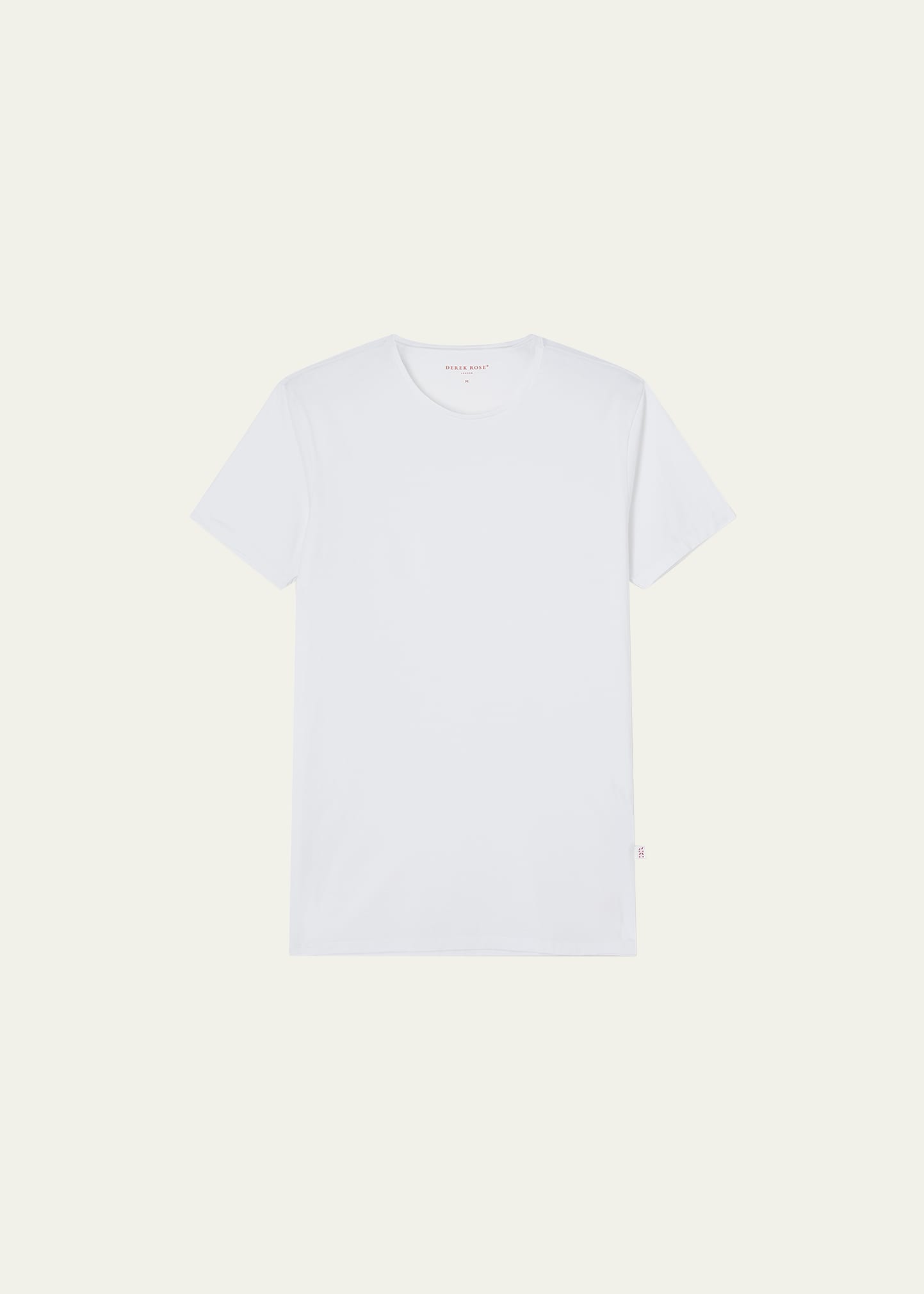Shop Derek Rose Men's Pima Stretch Crew T-shirt In White