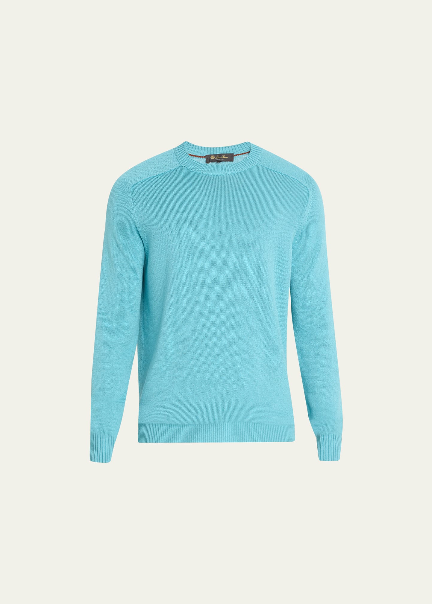 LORO PIANA MEN'S WARWIK COTTON-SILK CREWNECK SWEATER