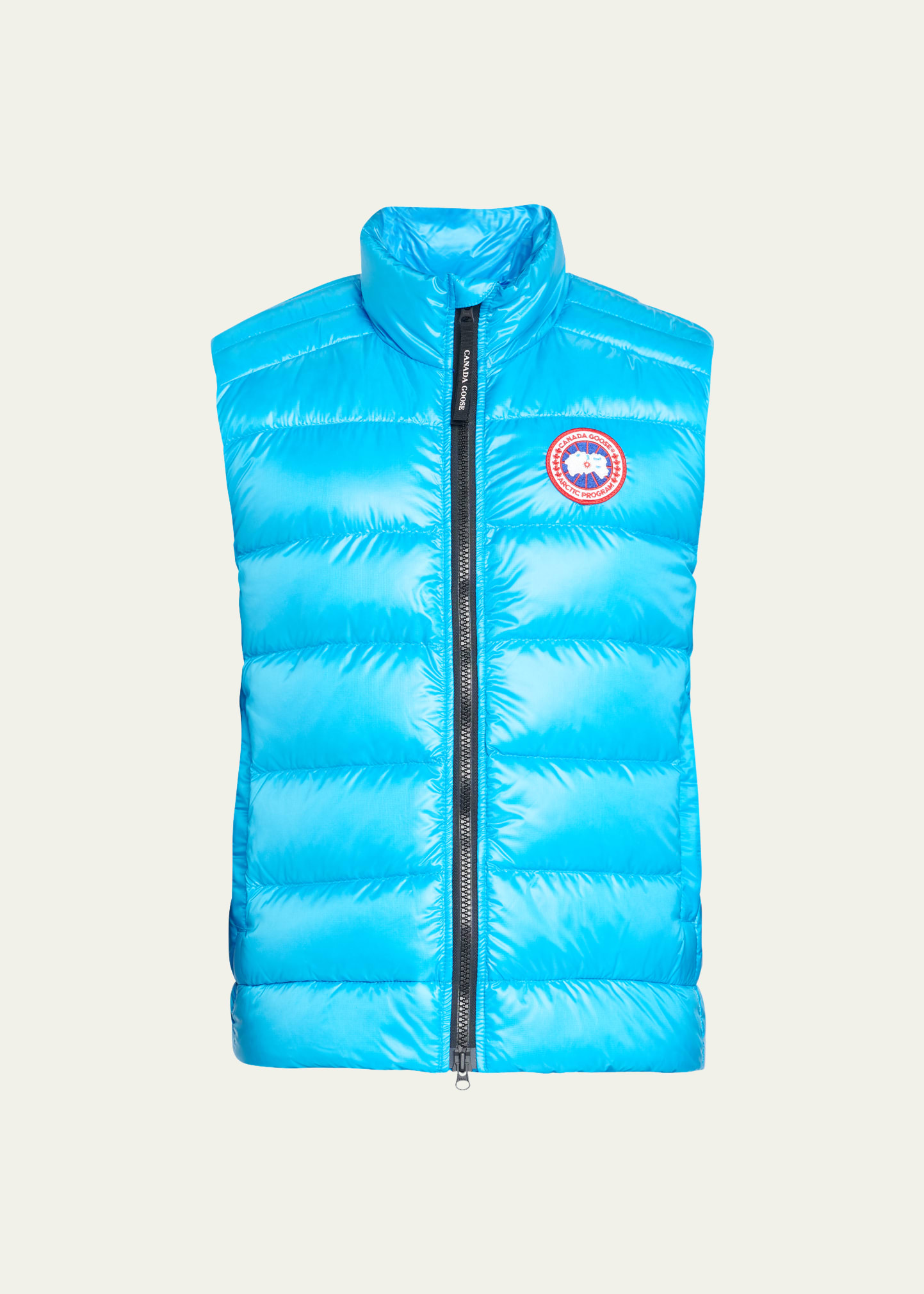 Canada Goose Crofton Channel Quilted Down Vest In Glacier Blue Bleu Banquise