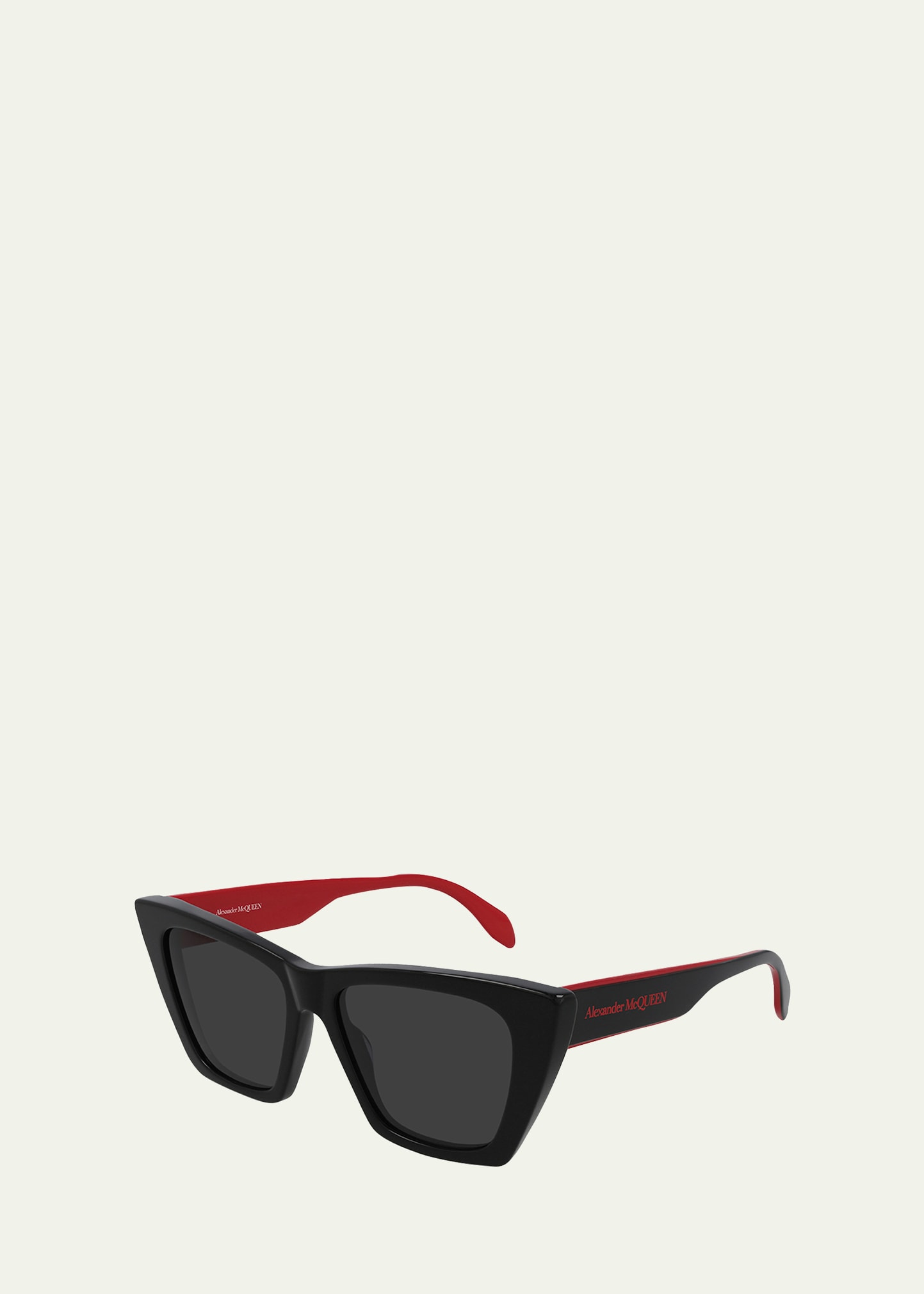 Alexander Mcqueen Dramatic Acetate Cat-eye Sunglasses In Black