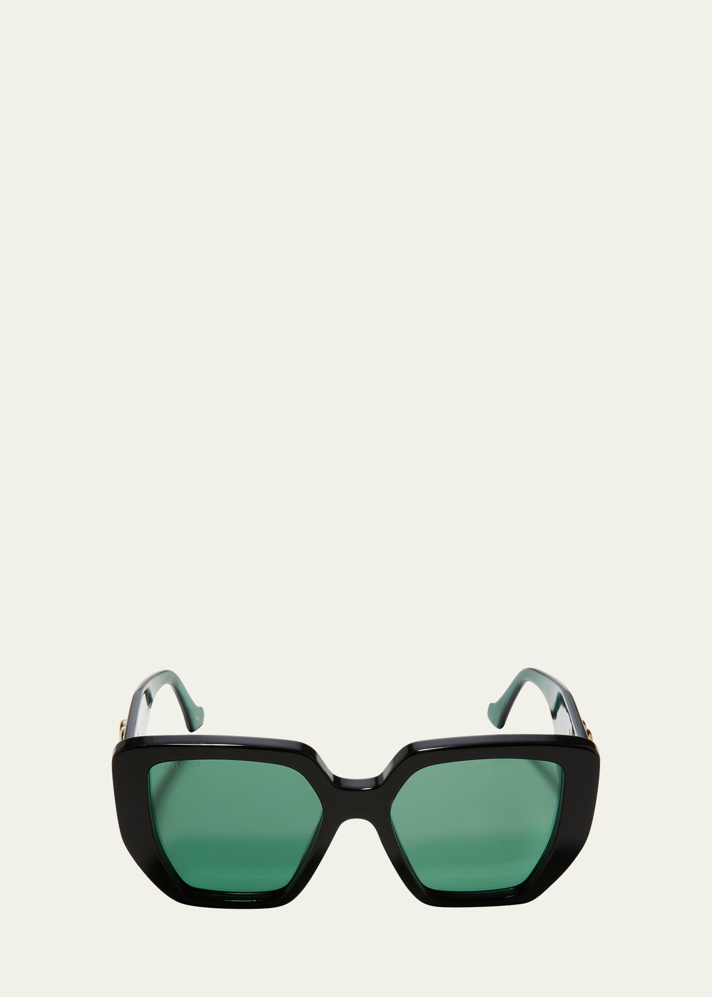 Gucci Oversized Square Acetate Sunglasses In 003 Black