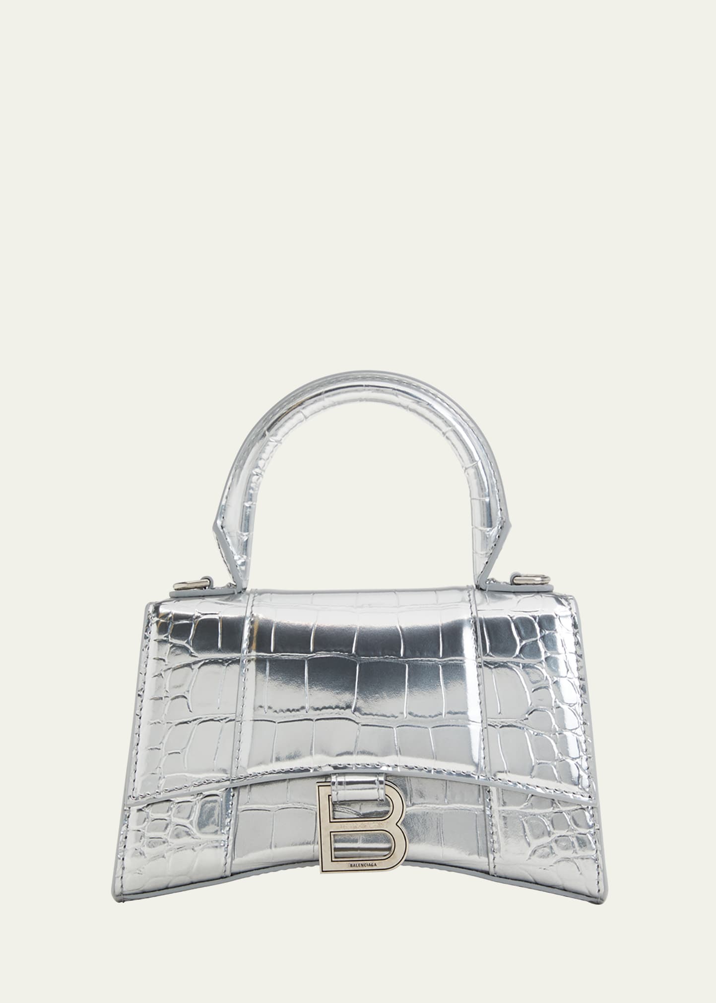 Balenciaga Hourglass XS Metallic Satchel Bag