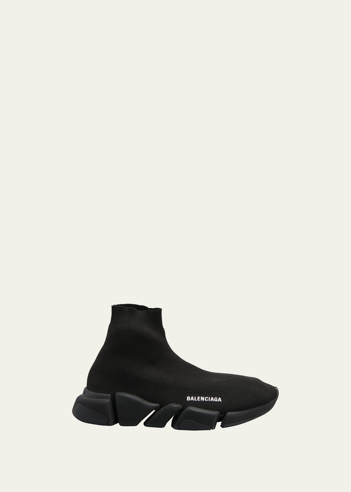 Balenciaga High-top Sneakers With Sock-like Silhouette And Chunky Sole In Black