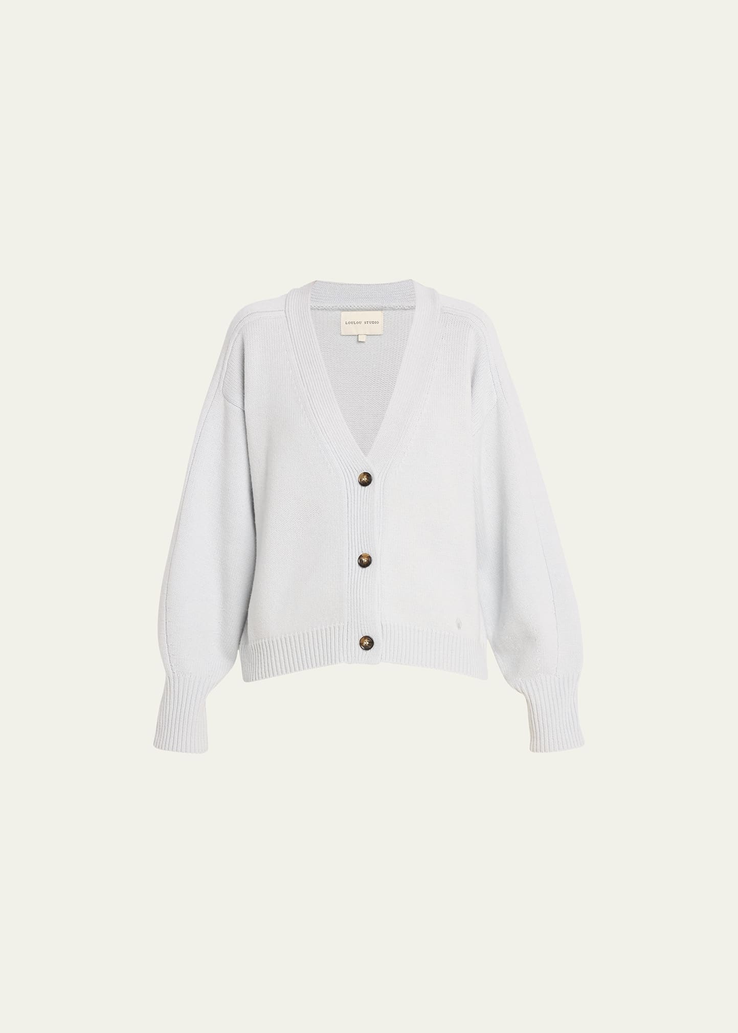 Loulou Studio Zanzibar Cardigan In Ice Melange