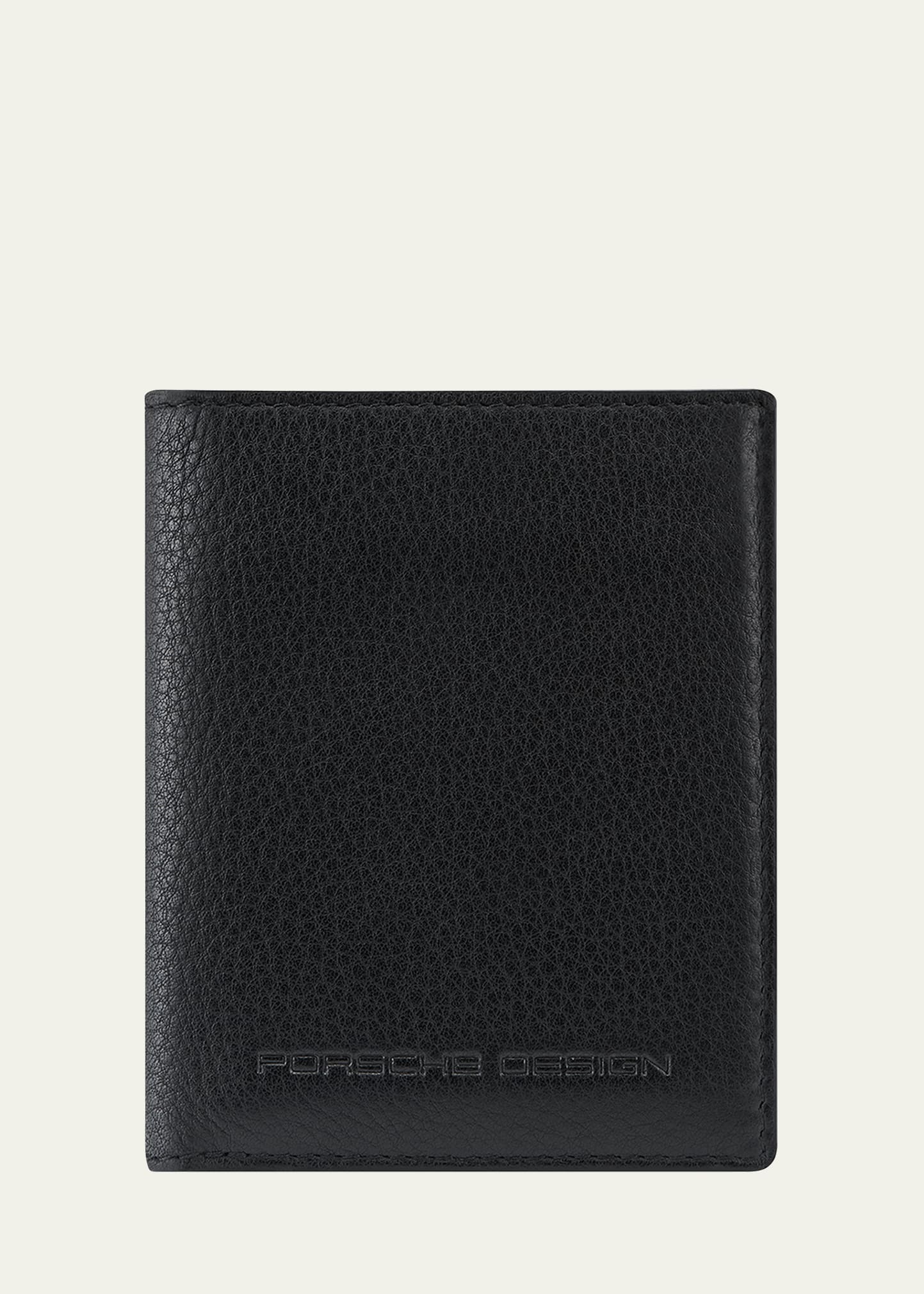 Shop Porsche Design Men's  Business Leather Wallet In Black
