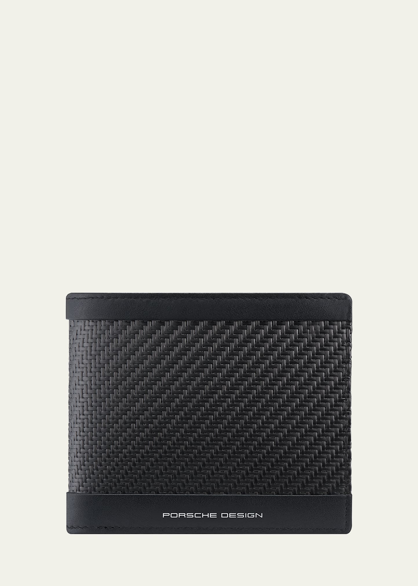 Shop Porsche Design Men's Carbon Fiber Wallet W/ Coin Case In Black