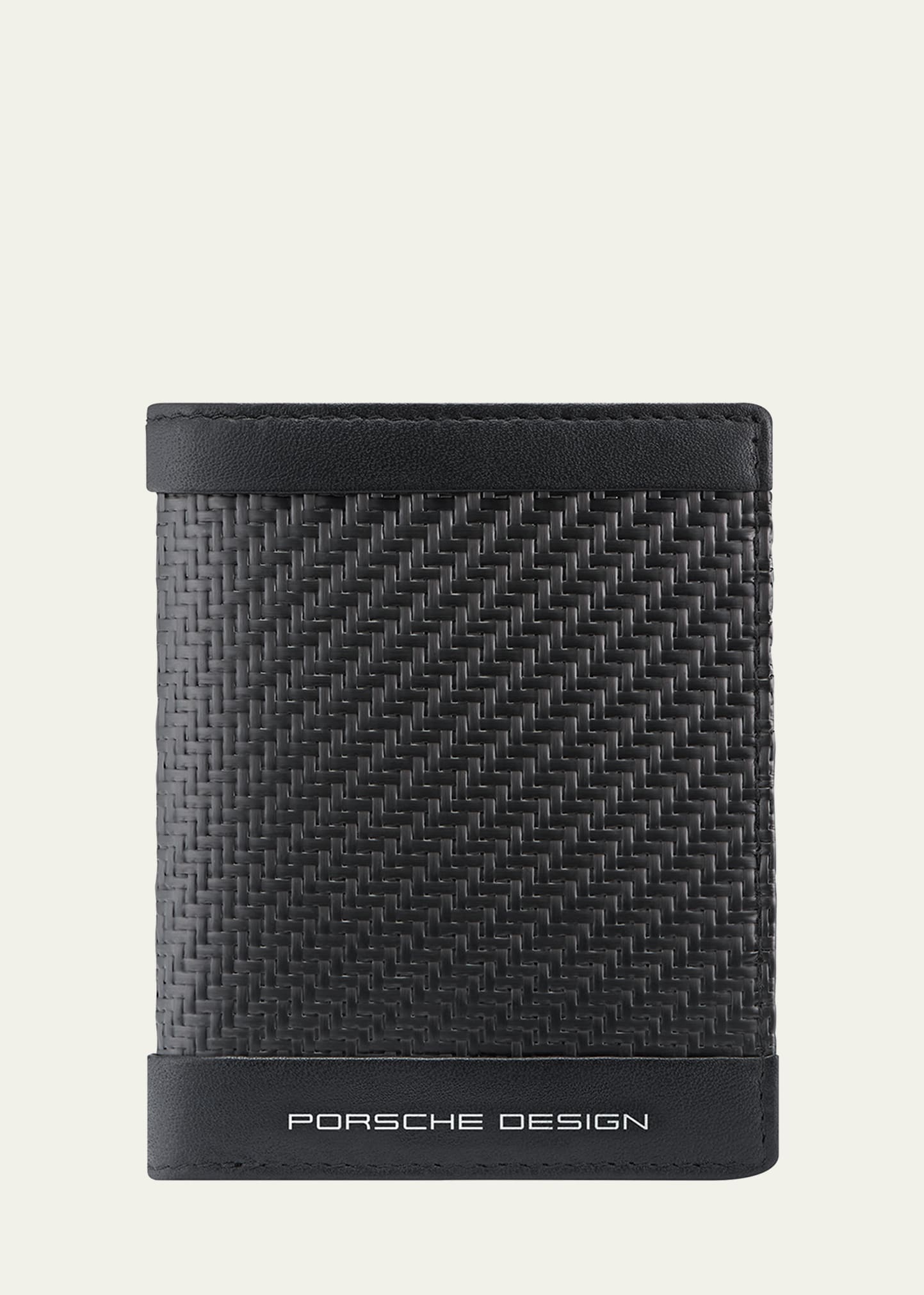 Shop Porsche Design Men's 6-card Carbon Fiber Wallet In Black