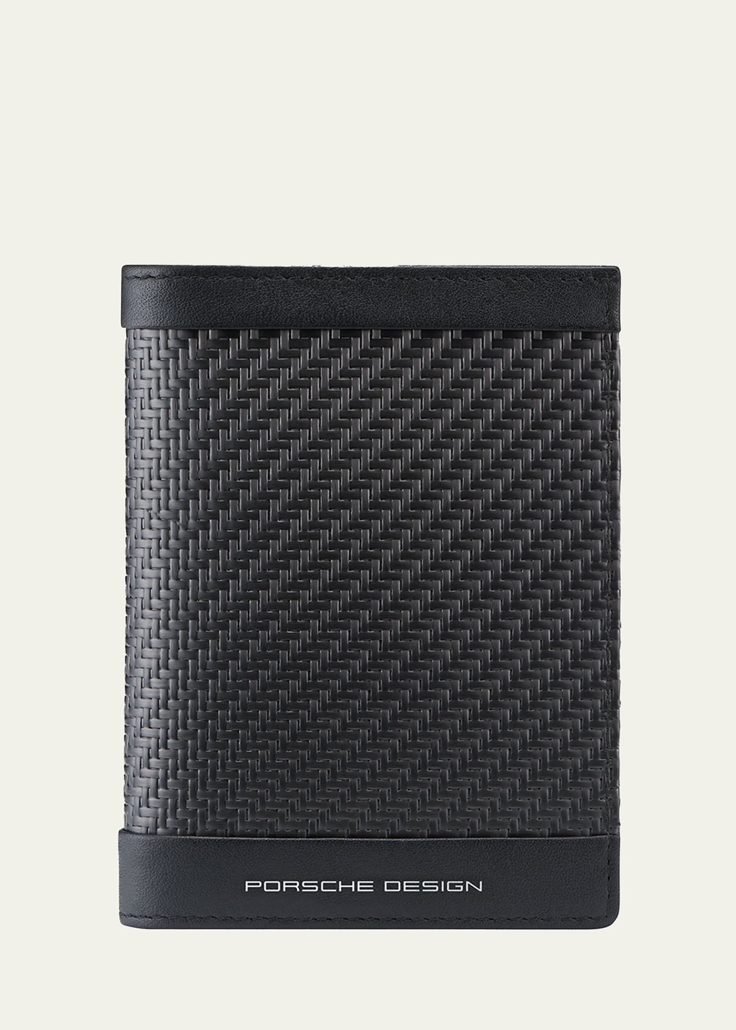 Shop Porsche Design Men's Carbon Fiber Wallet W/ Id Window In Black