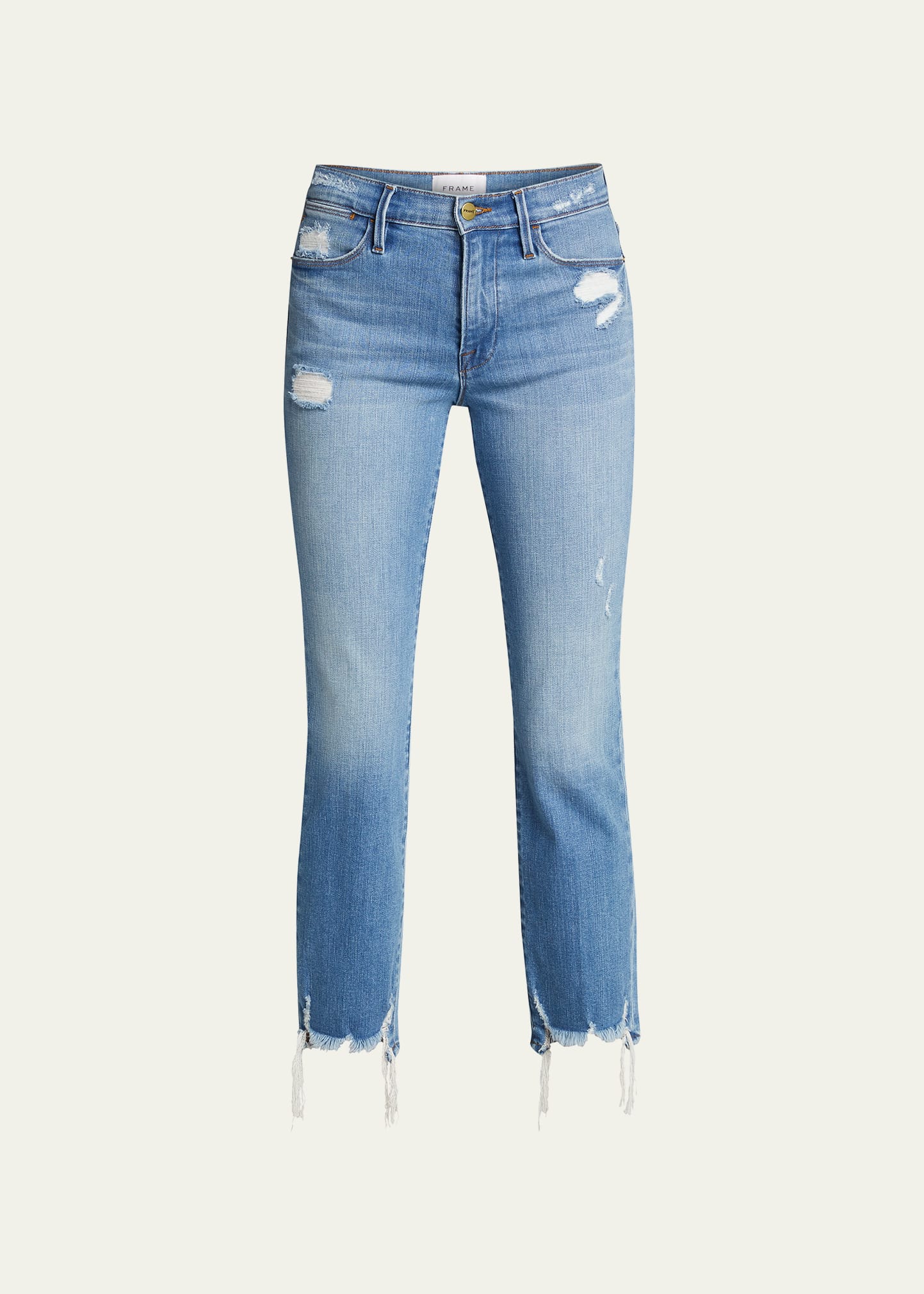 FRAME Le High Straight Ankle Jeans