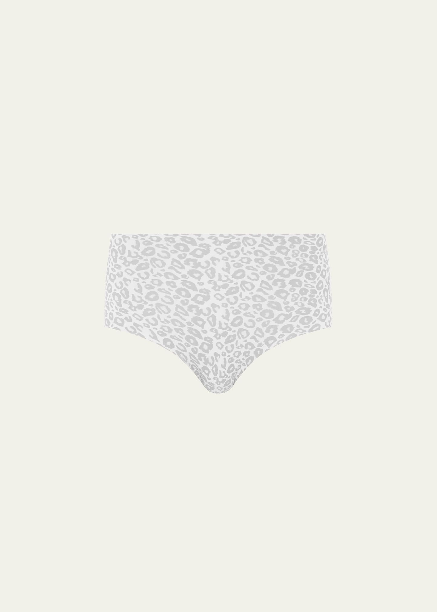 Chantelle Soft Stretch High-rise Leopard-print Briefs In White