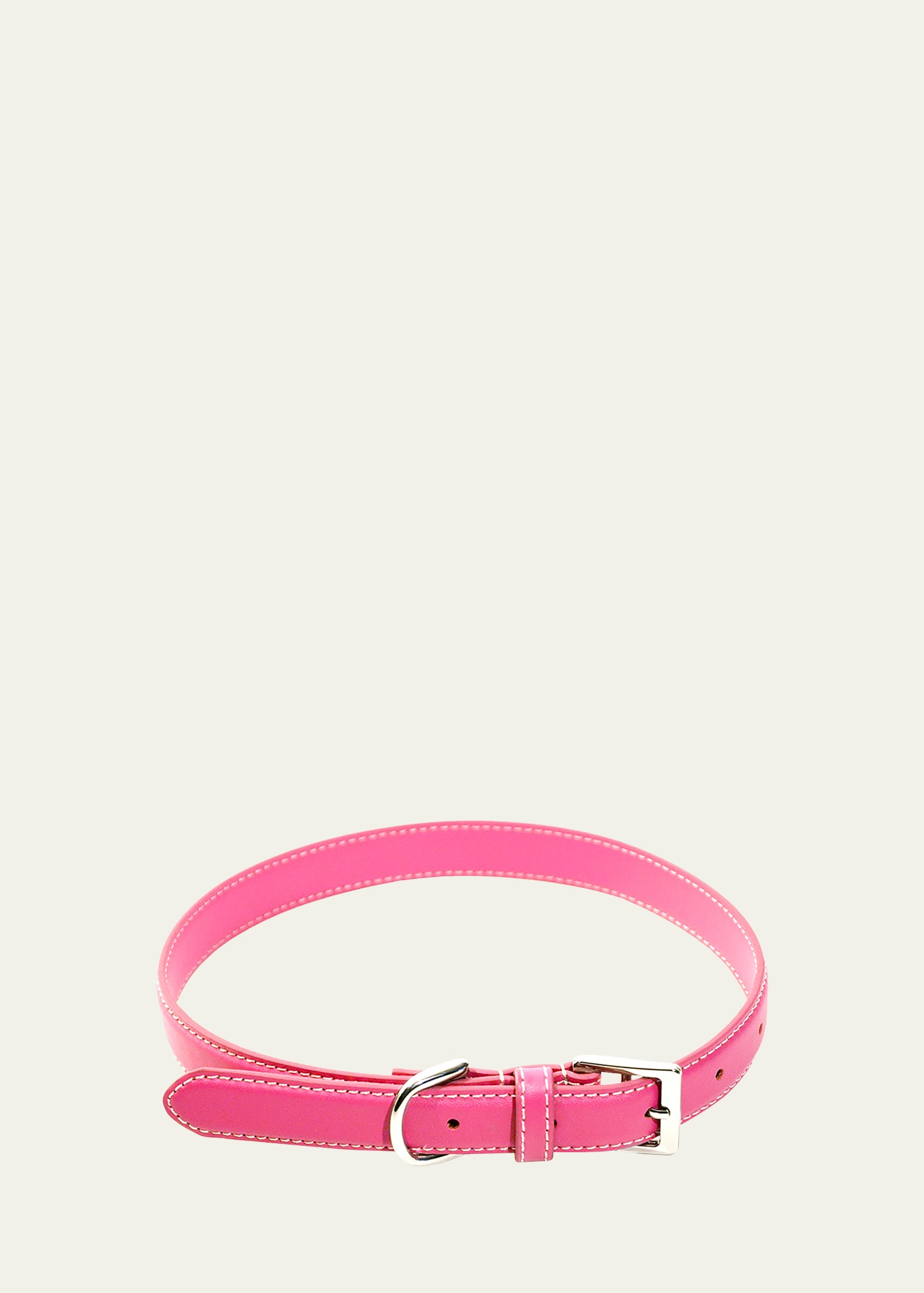 Shop Royce New York Medium Luxe Dog Collar In Bright Pink