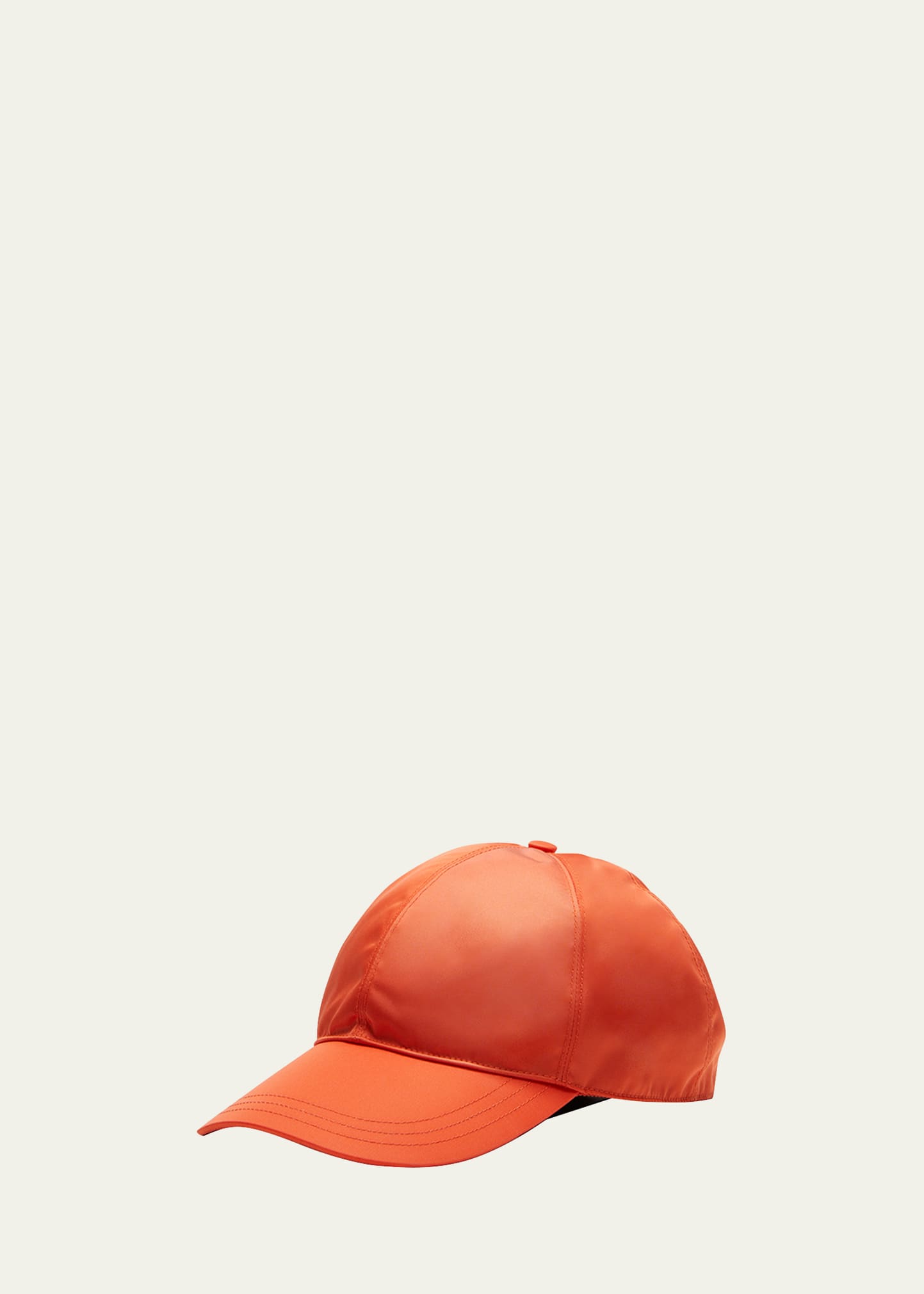 Prada Men's Nylon Baseball Hat In F0049 Arancio