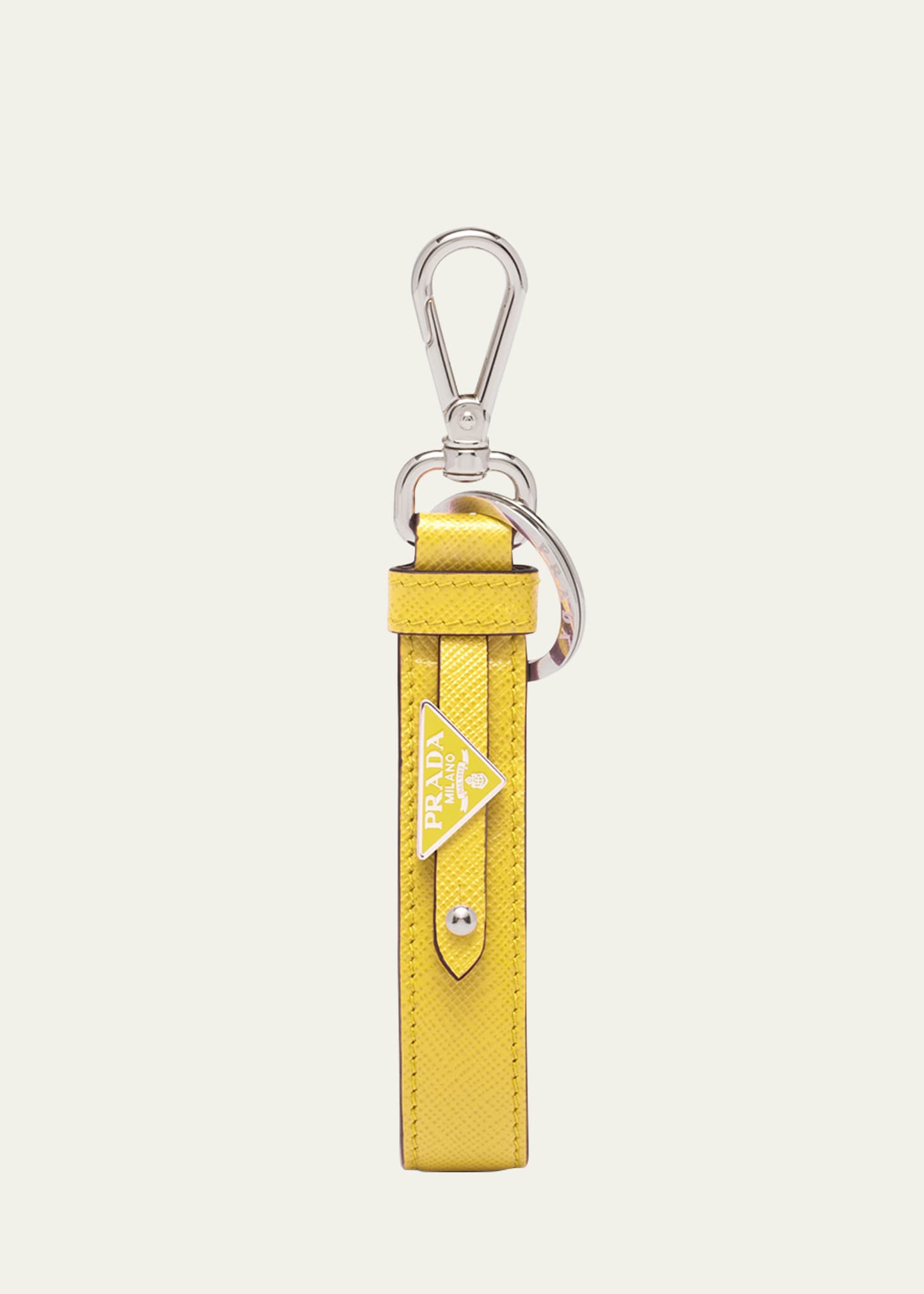 Prada Men's Saffiano Key Chain In F0377 Sole