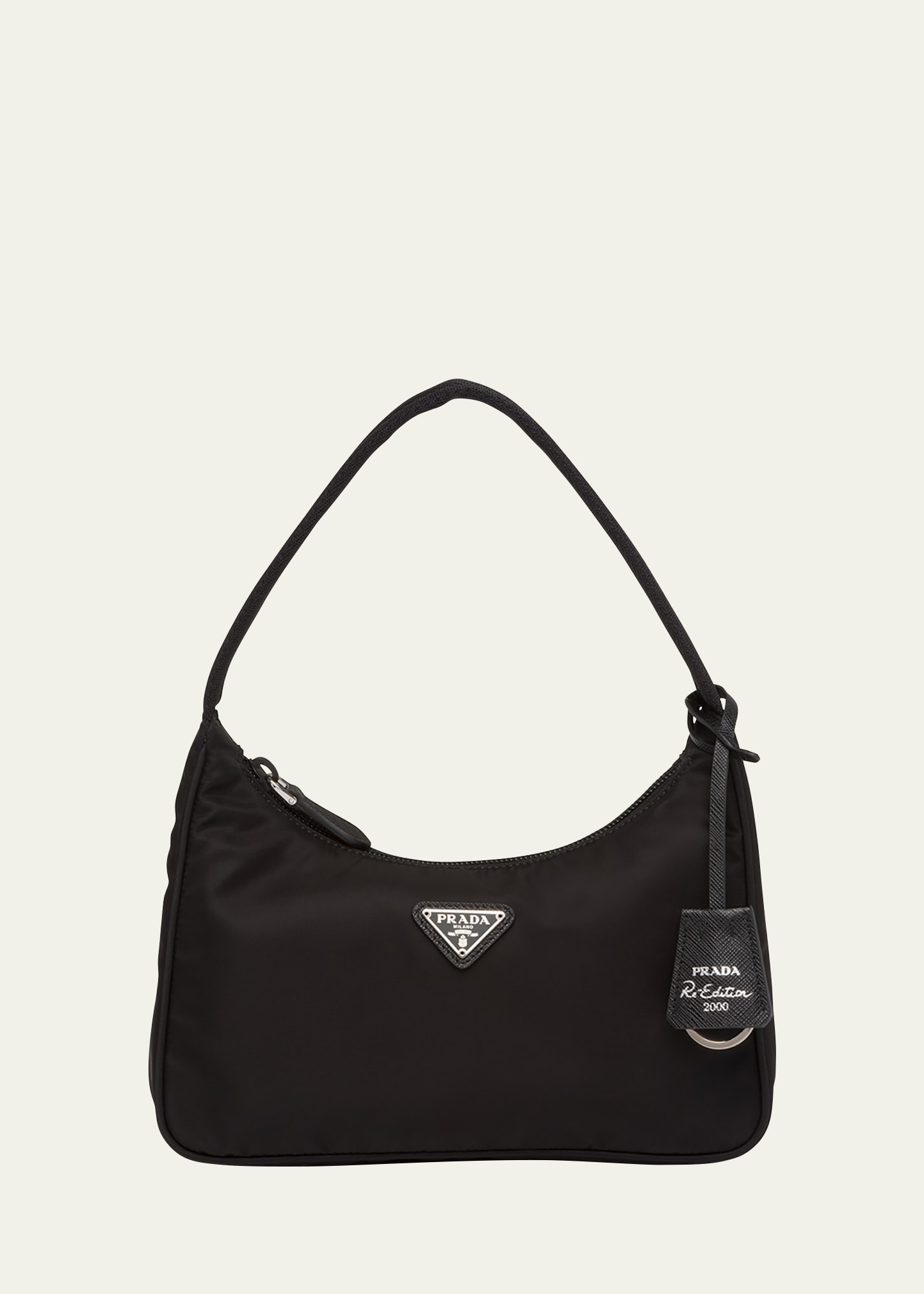 Prada Re-edition 2000 Zip Shoulder Bag In F0e18 Alabastro