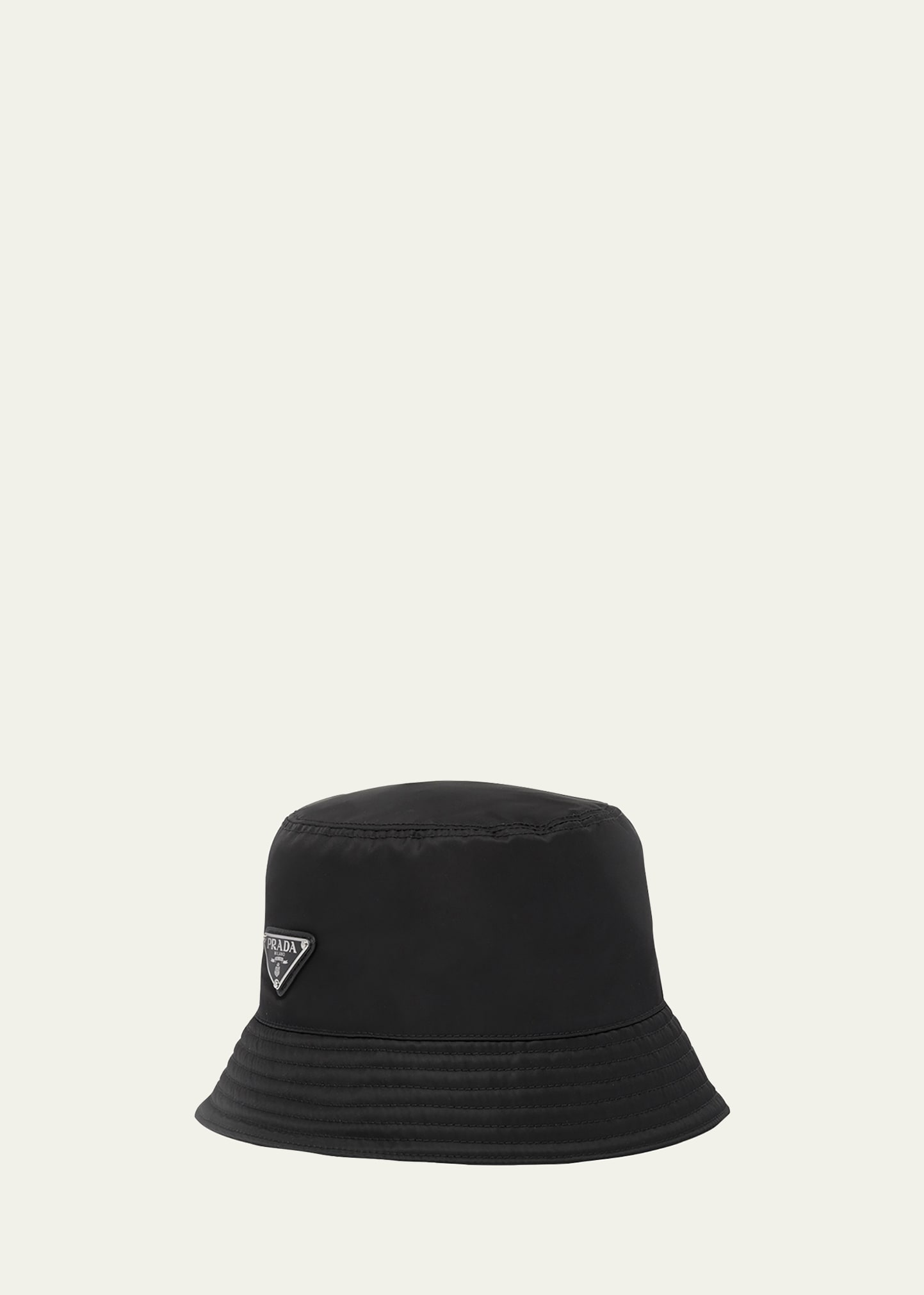 Prada Recycled Nylon Bucket Hat In Black