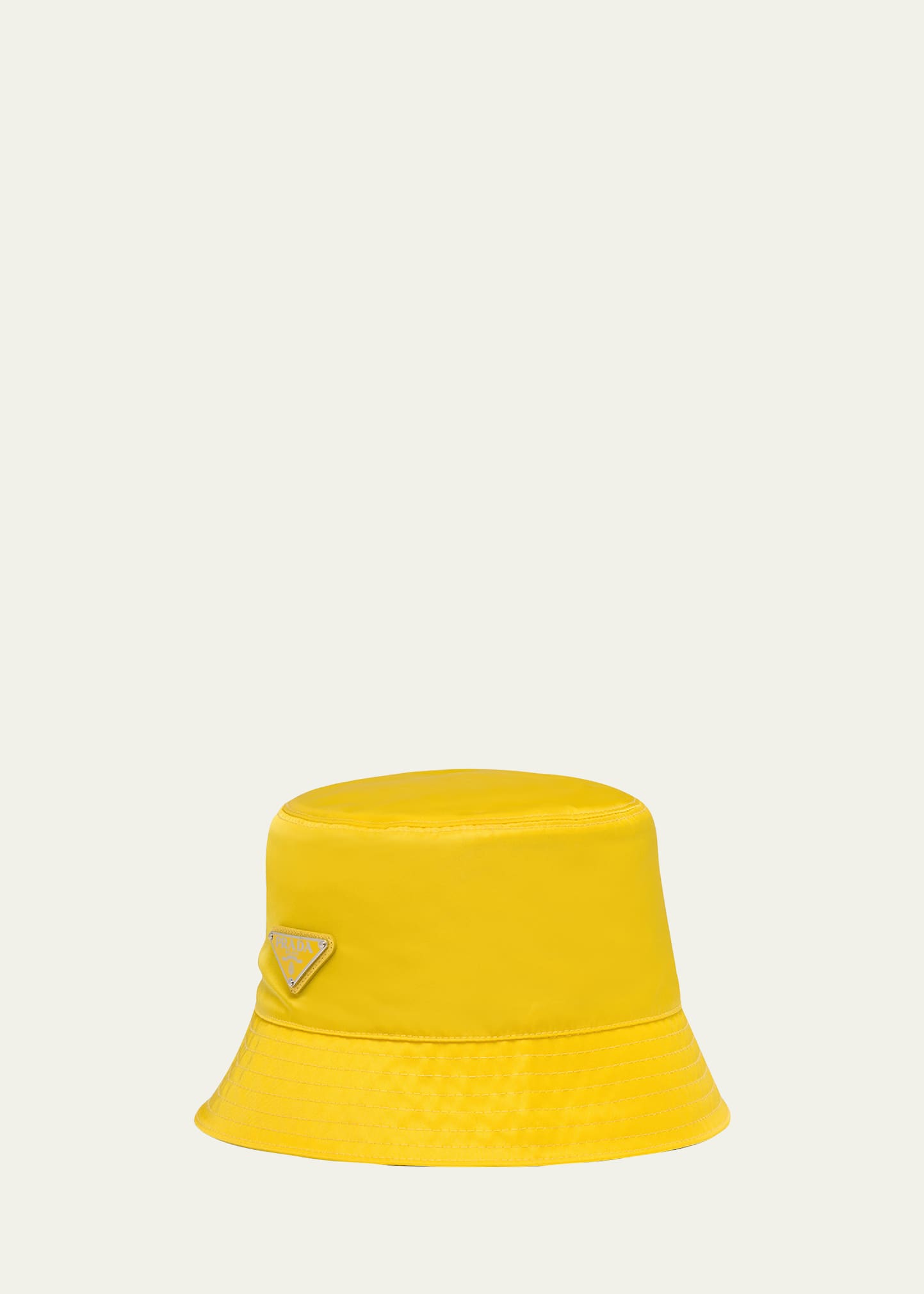 Prada Recycled Nylon Bucket Hat In F0010 Giallo