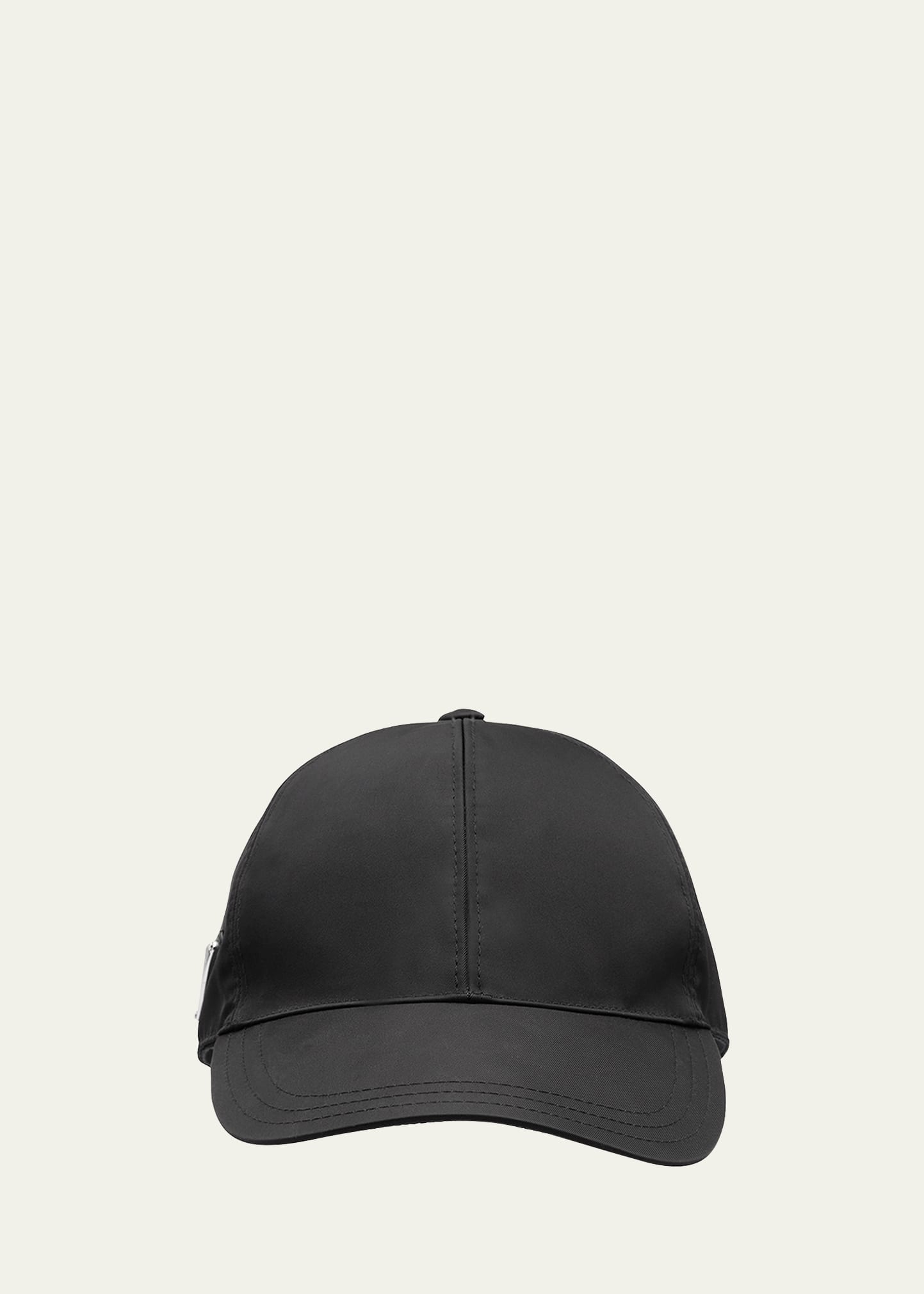 Prada Nylon Baseball Cap In Black