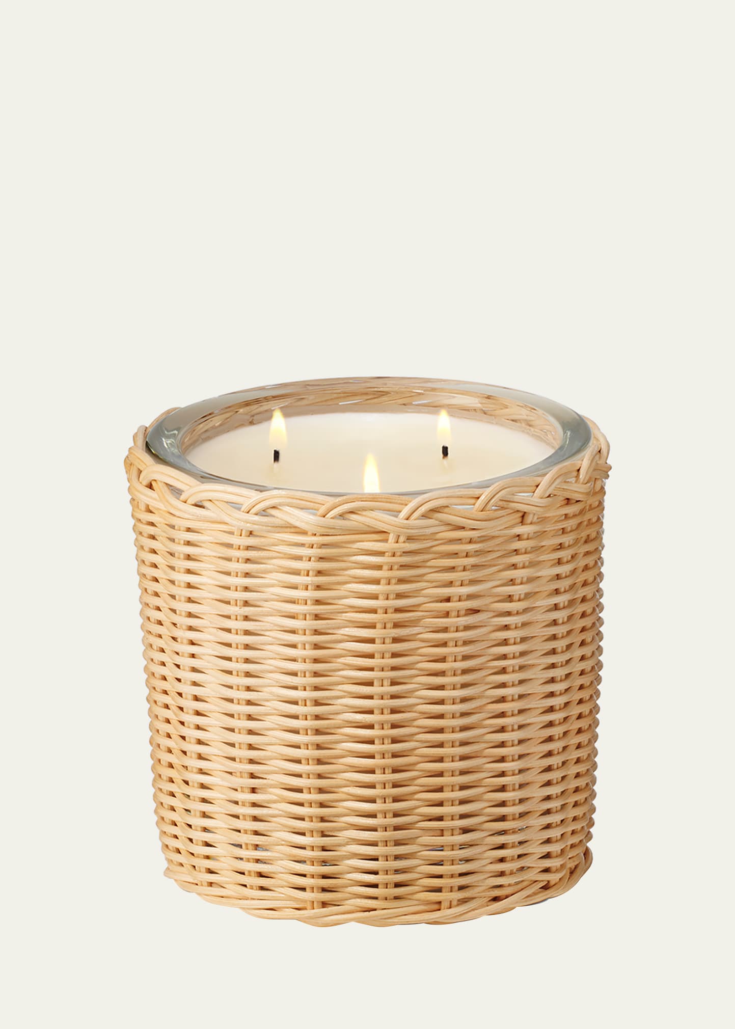 Aerin Tulia Orange Blossom Wicker Candle In Yellow