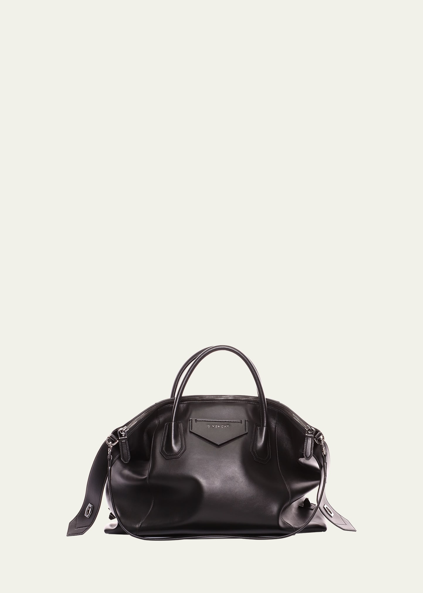 Givenchy Medium Antigona Soft Satchel Bag In Calfskin In Black