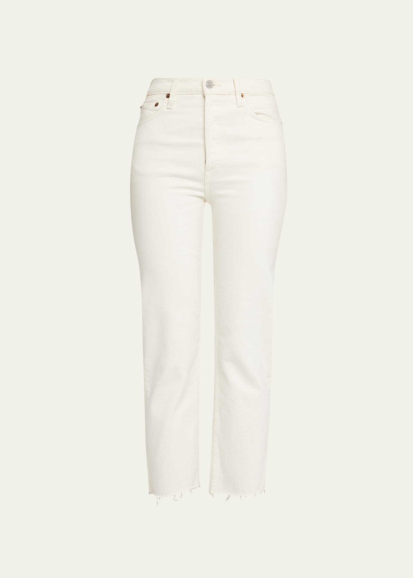 Shop Re/done 70s Stovepipe Ankle Jeans In Vintage White