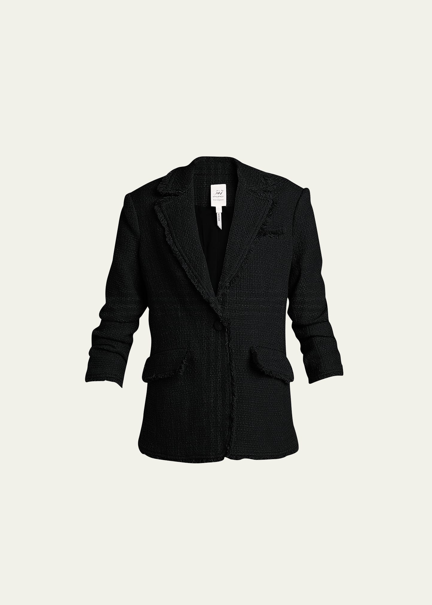 Shop Cinq À Sept Khloe Boucle Blazer In Black