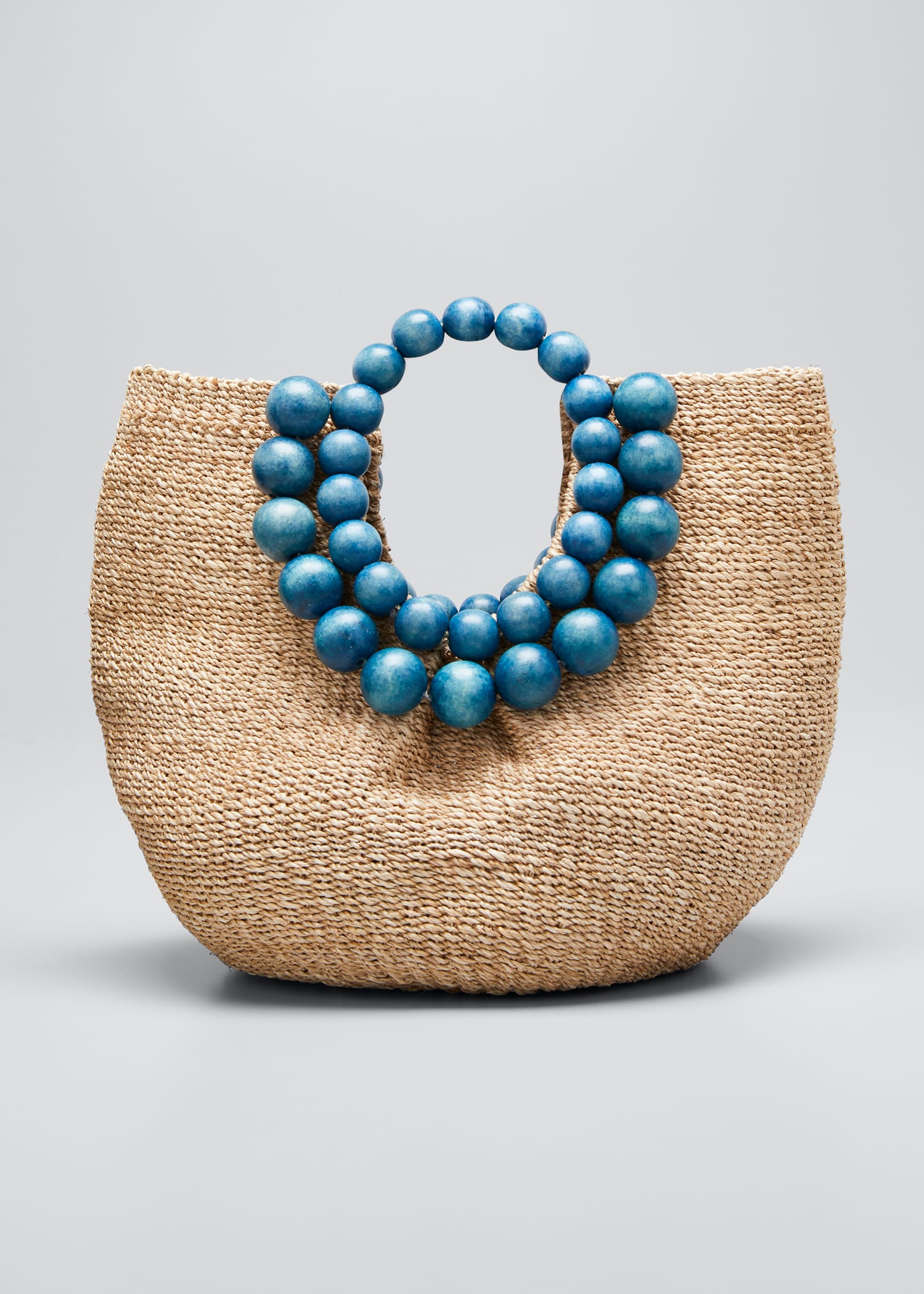 Aranaz Cueba Beaded Top Handle Tote Bag In Aqua ModeSens