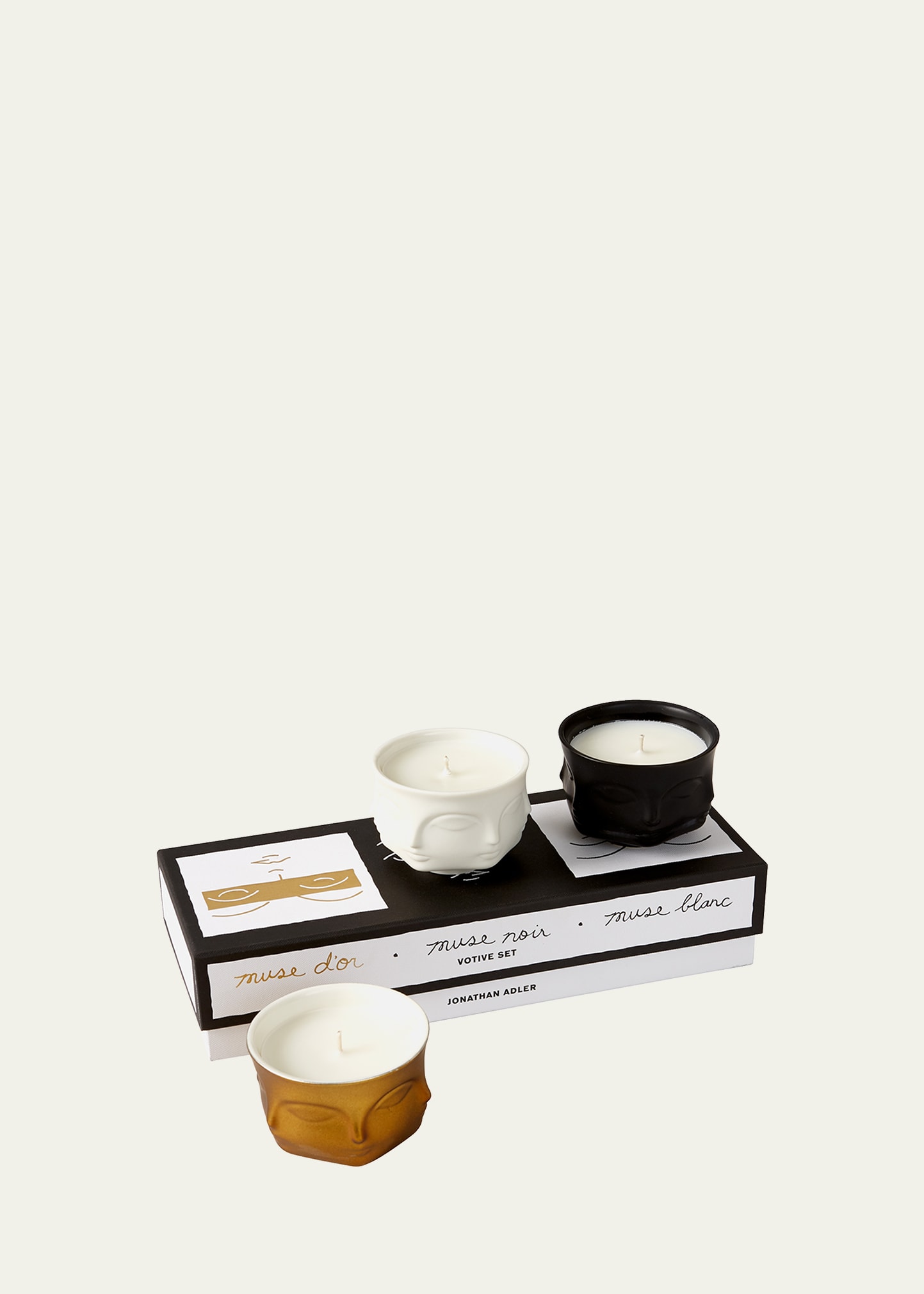 Jonathan Adler Muse Votive Candle, Set Of 3 In Multi