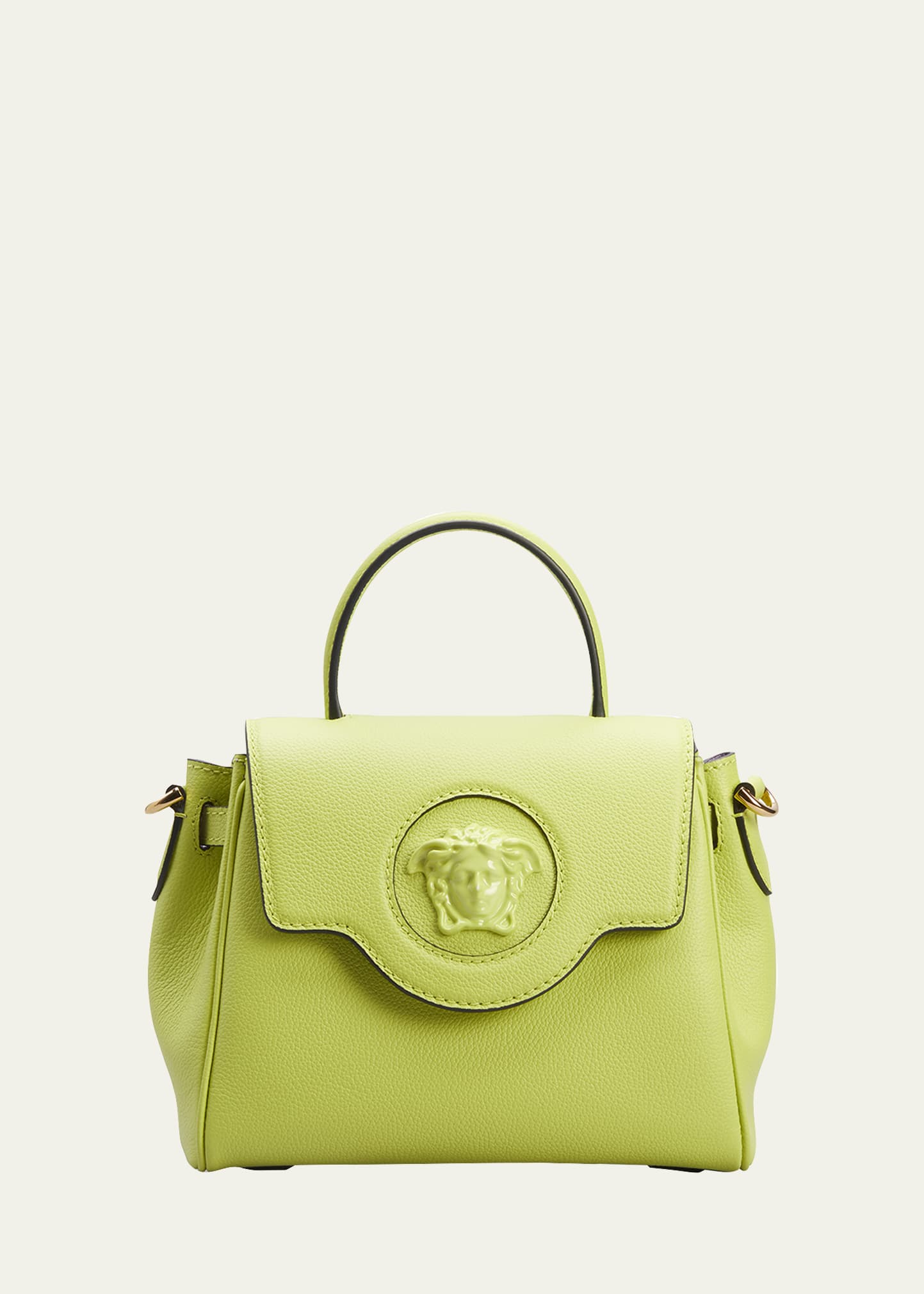 Versace La Medusa Small Handbag In Citron