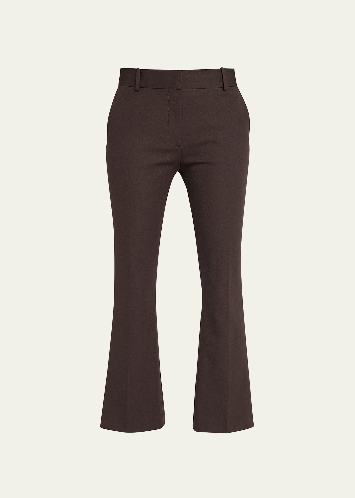 Frame Le Crop Mini Bootcut Trousers In Navy