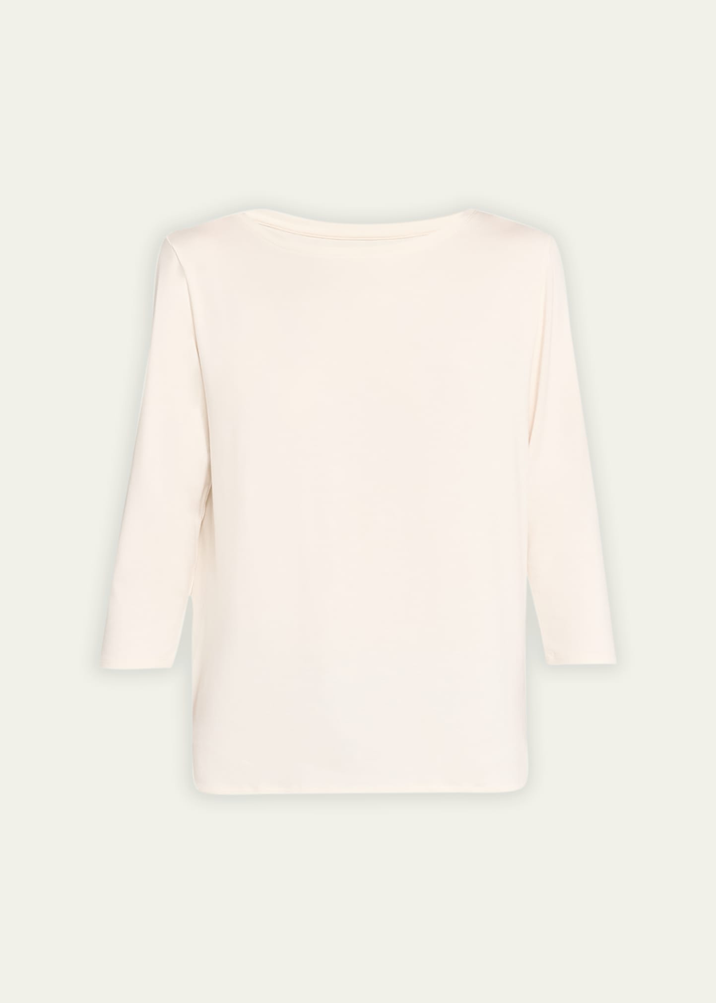 Majestic Soft Touch 3/4-sleeve Boat-neck Top In Neutral