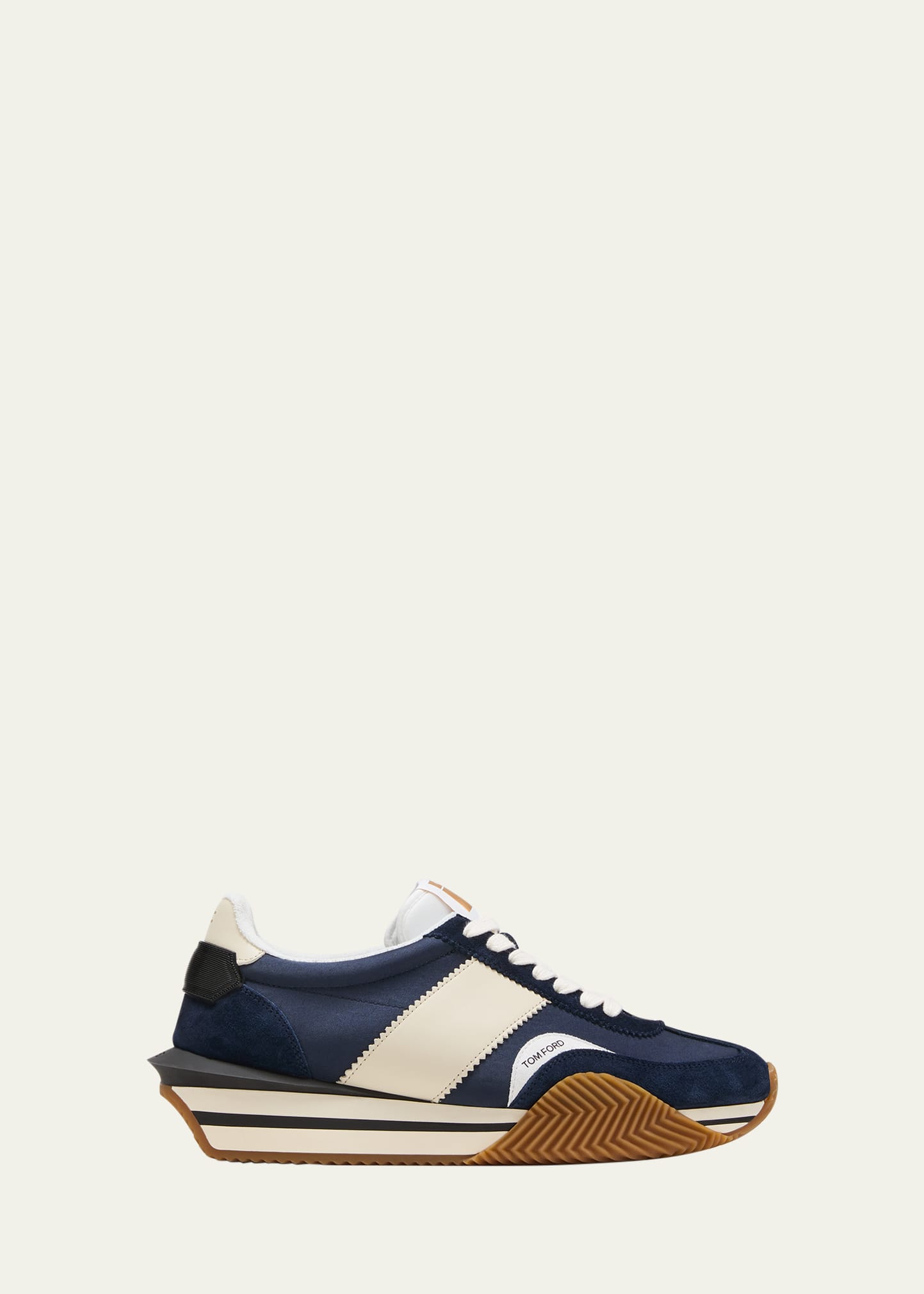 Tom Ford Men's James Colorblock Platform Low-top Sneakers In Midnight Blue