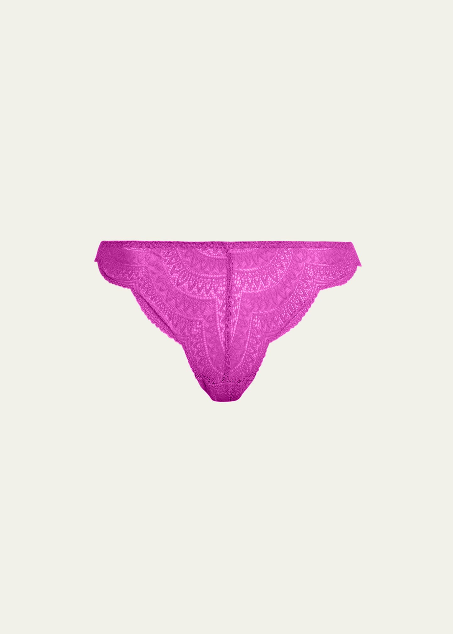 Shop Simone Perele Karma Lace Tanga Briefs In Bougainvillea