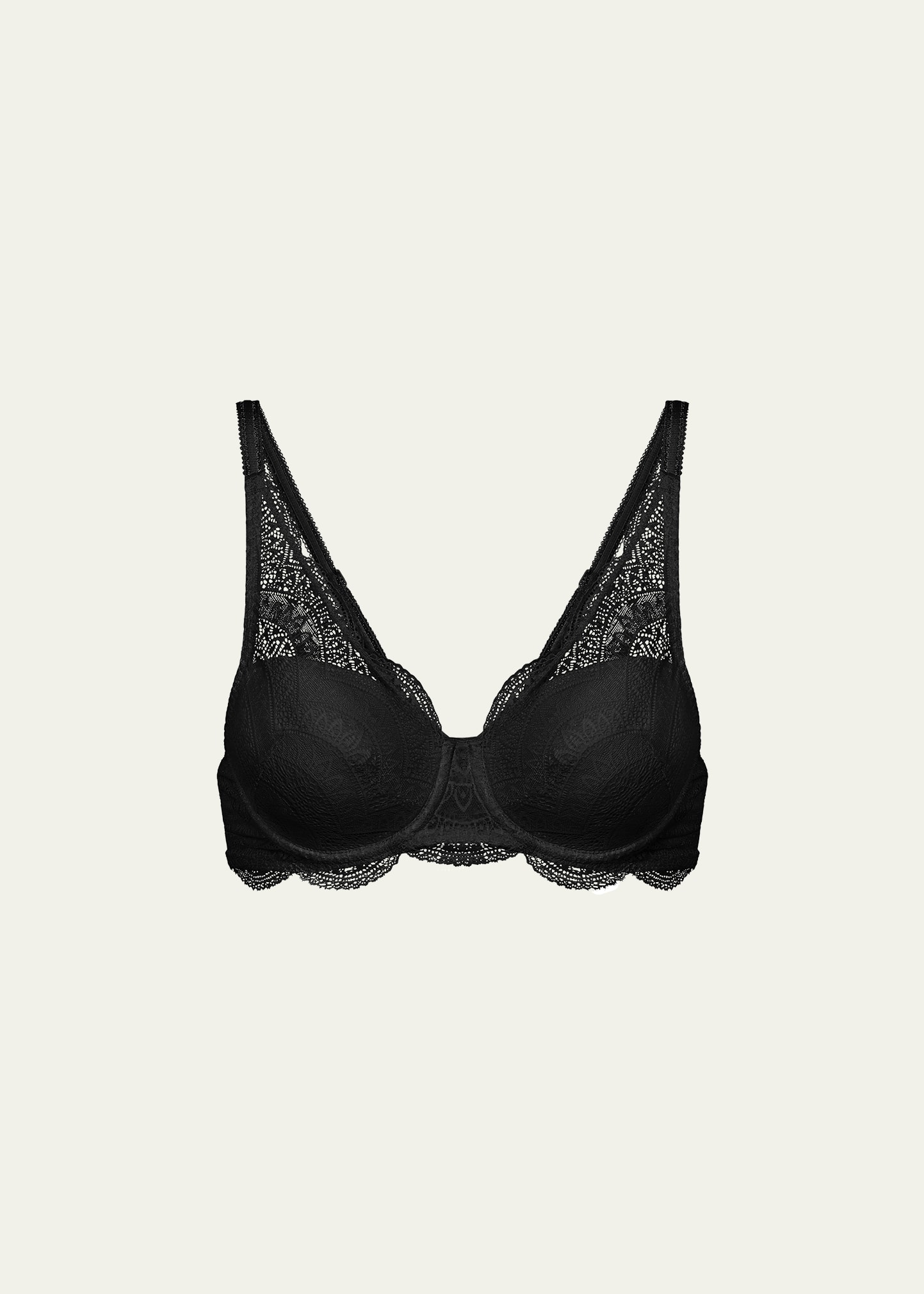Simone Perele Karma Molded Lace Bra In Black