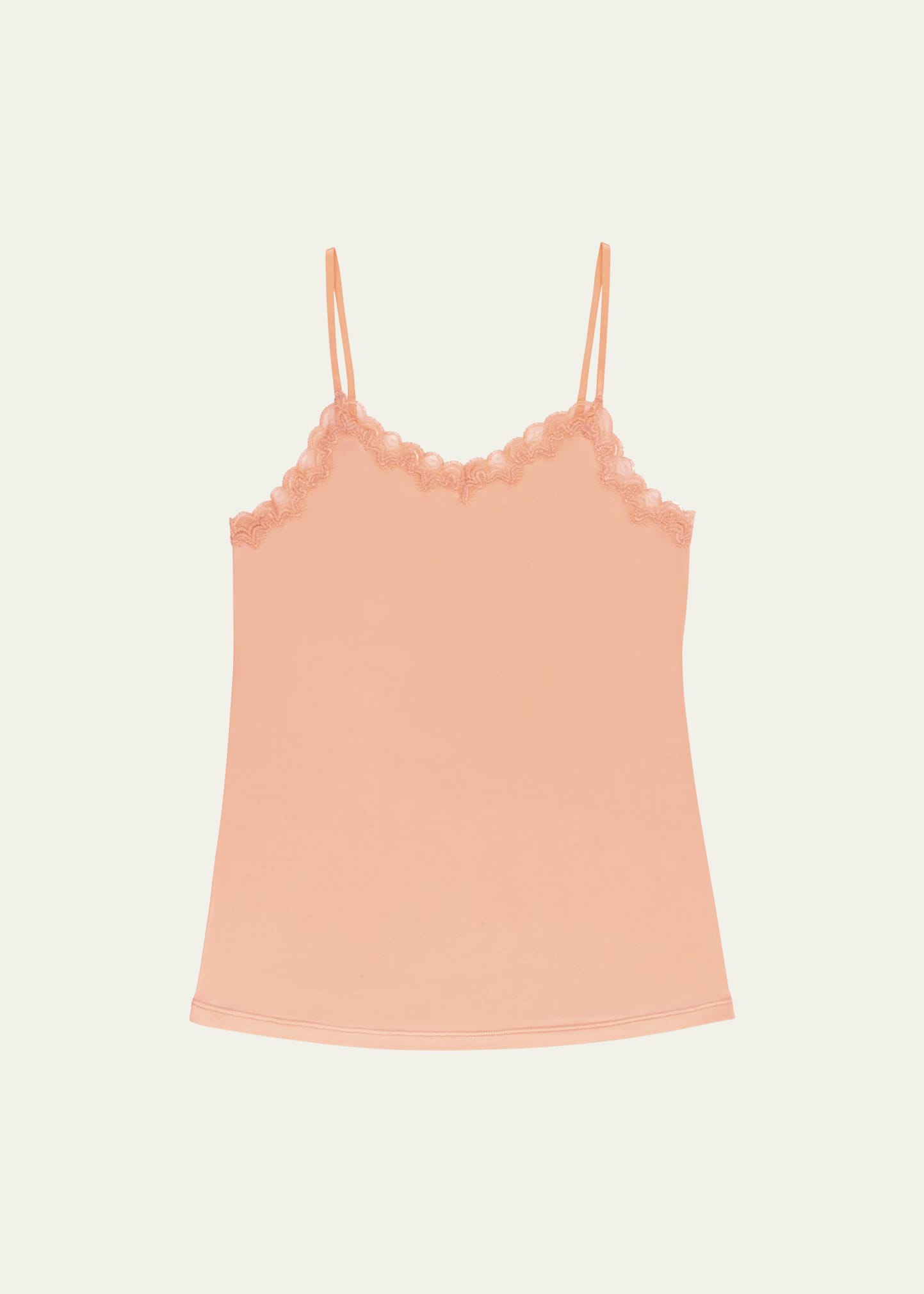 Uwila Warrior Soft Silk Lace Trim Camisole In Papaya Punch