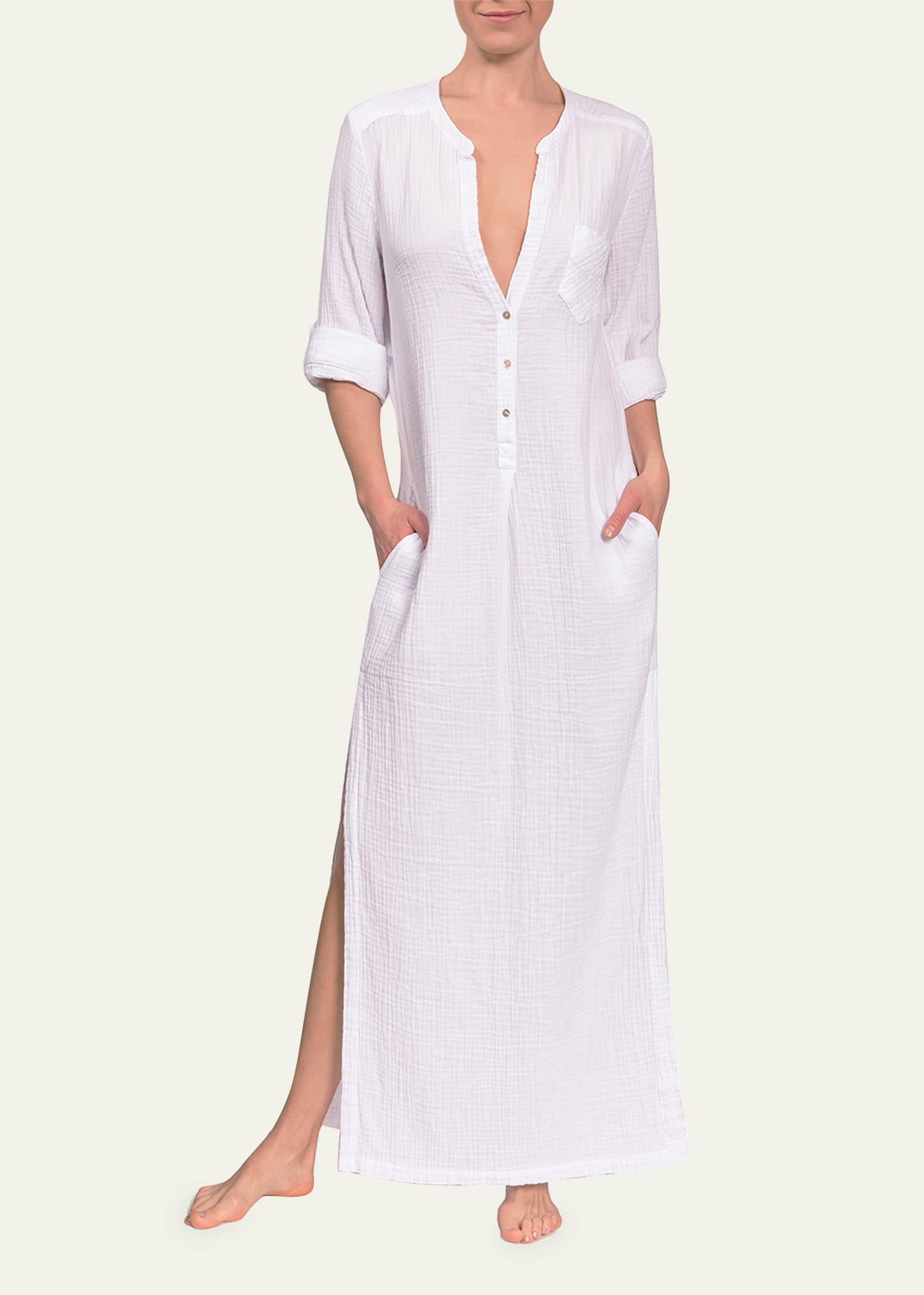 Everyday Ritual Tracey Cotton Henley Caftan