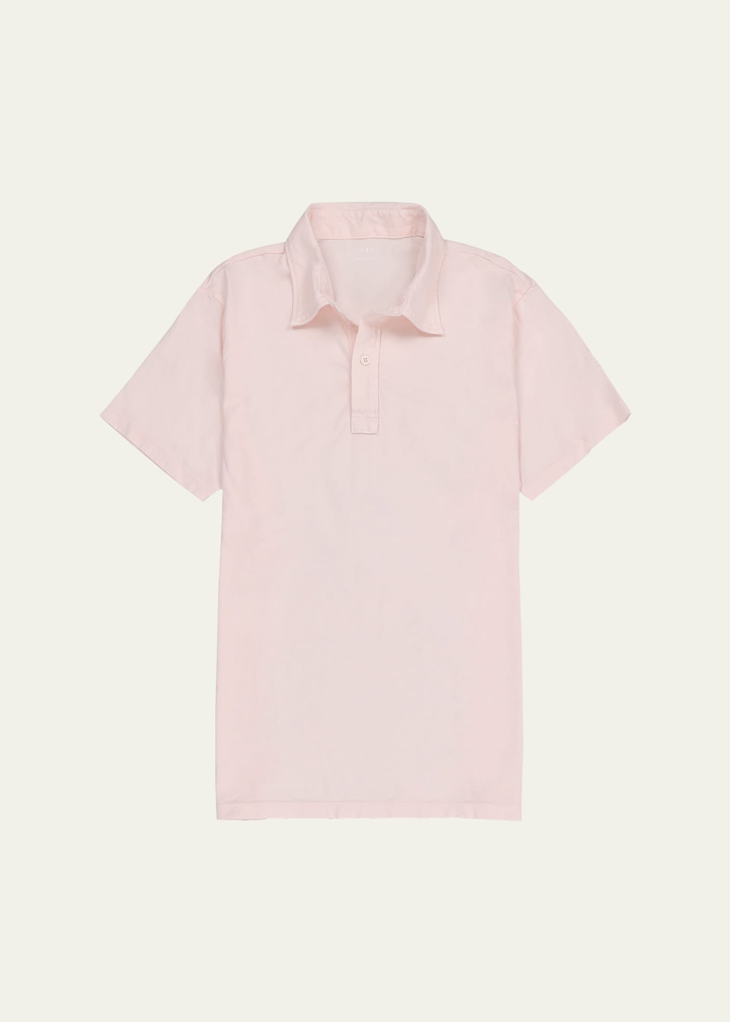 Shop Save Khaki Men's Solid Supima Cotton Polo Shirt In Petal