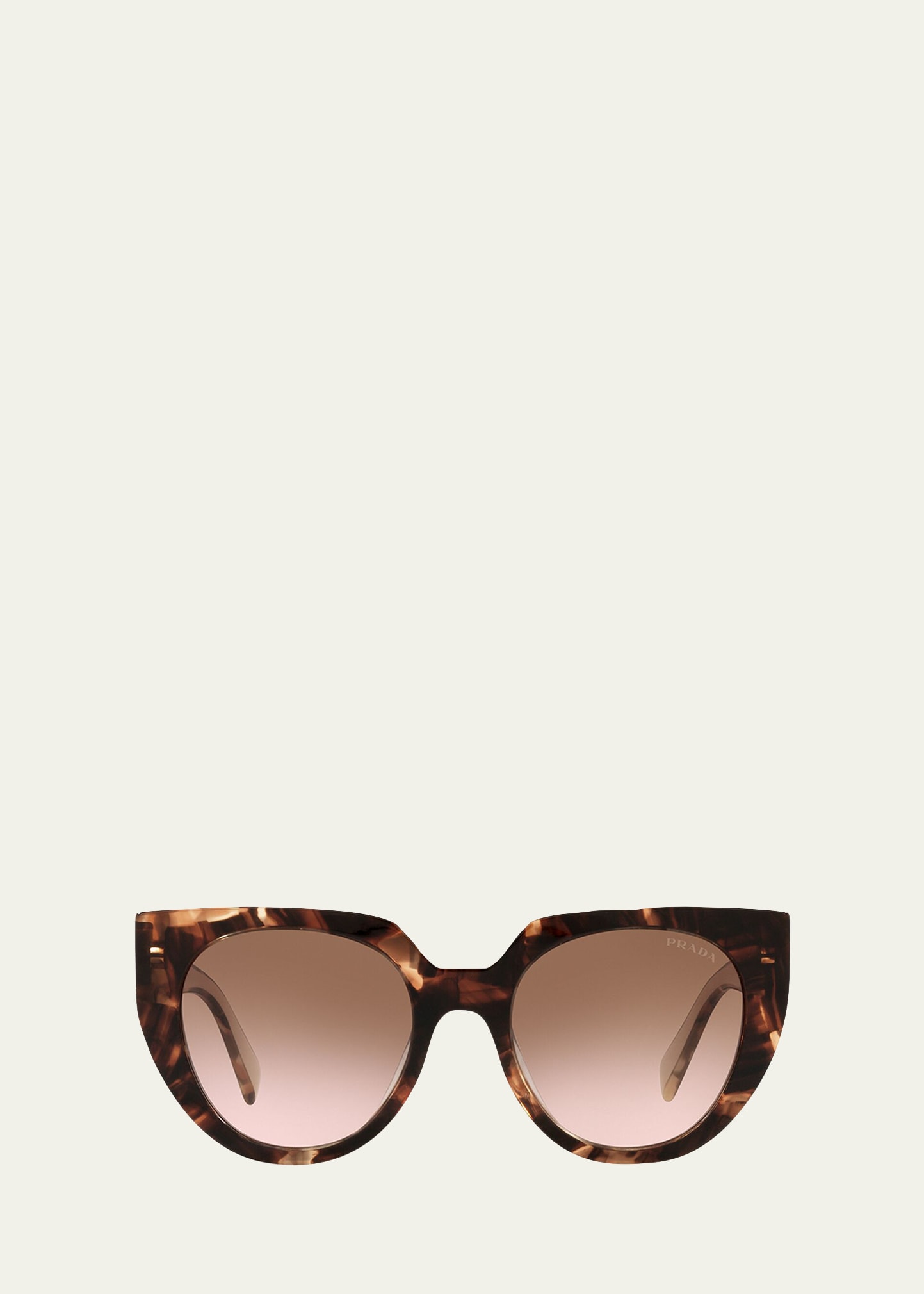 Prada Havana 52mm Gradient Geometric Sunglasses In Caramel