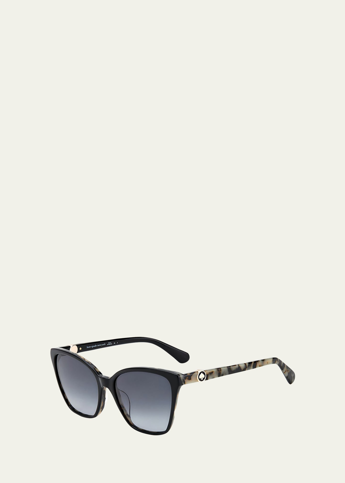 Kate Spade Amiyah 56mm Gradient Polarized Cat Eye Sunglasses In Black / White