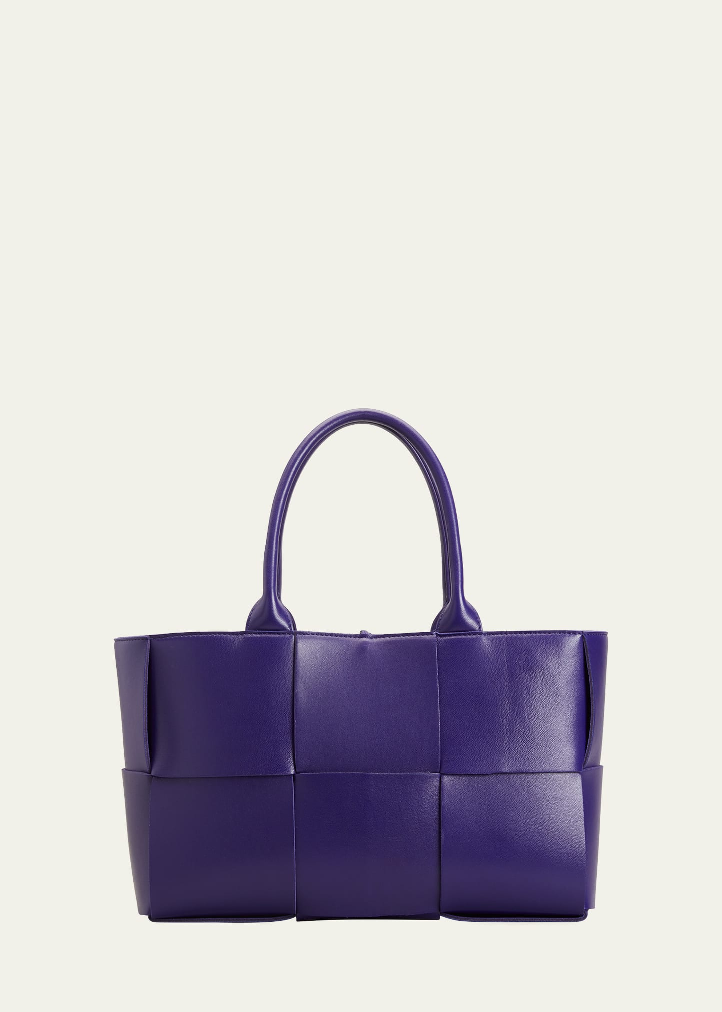Bottega Veneta Arco Woven East-west Tote Bag In Black/silver