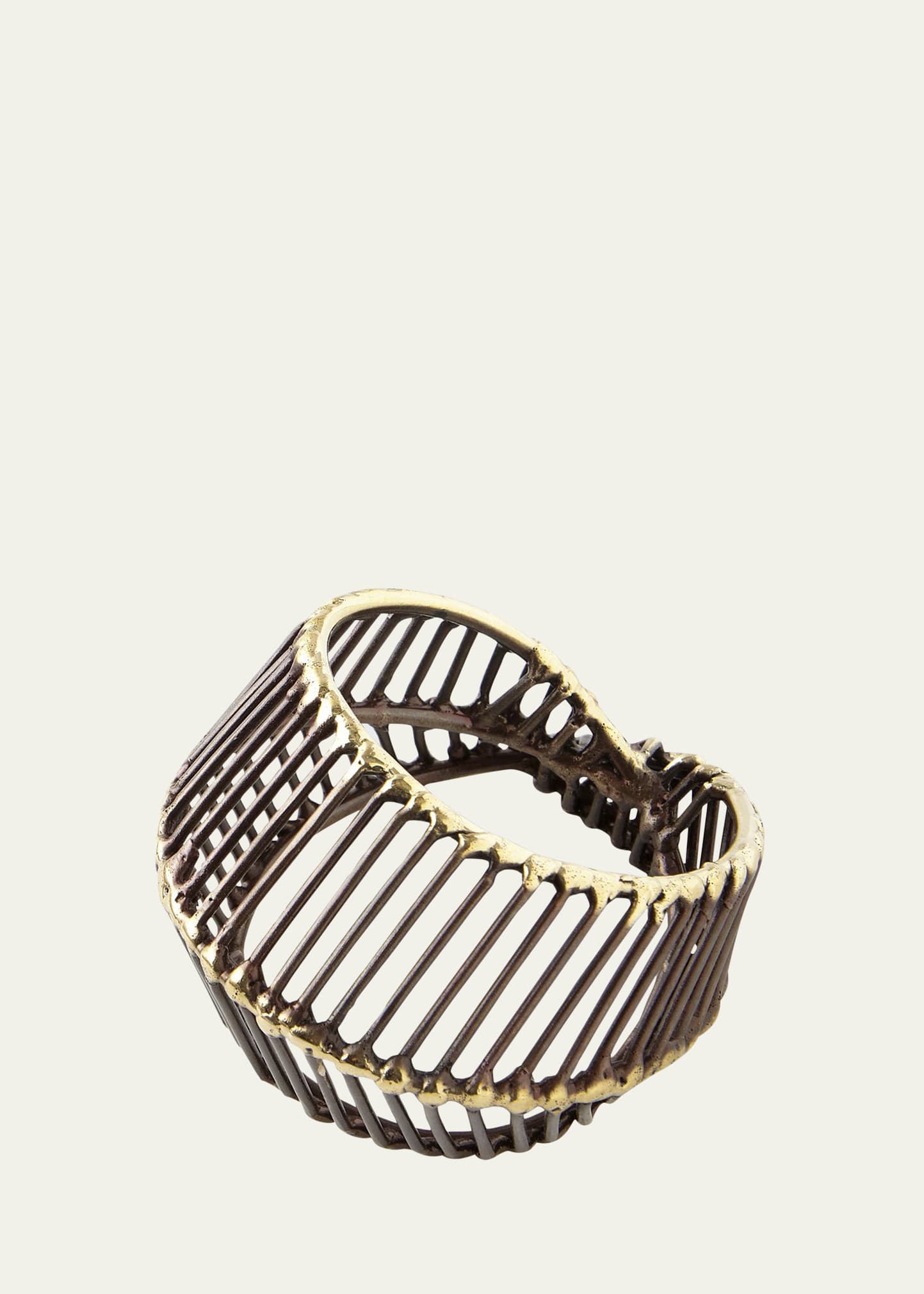 Cage Napkin Ring, Gold/Black