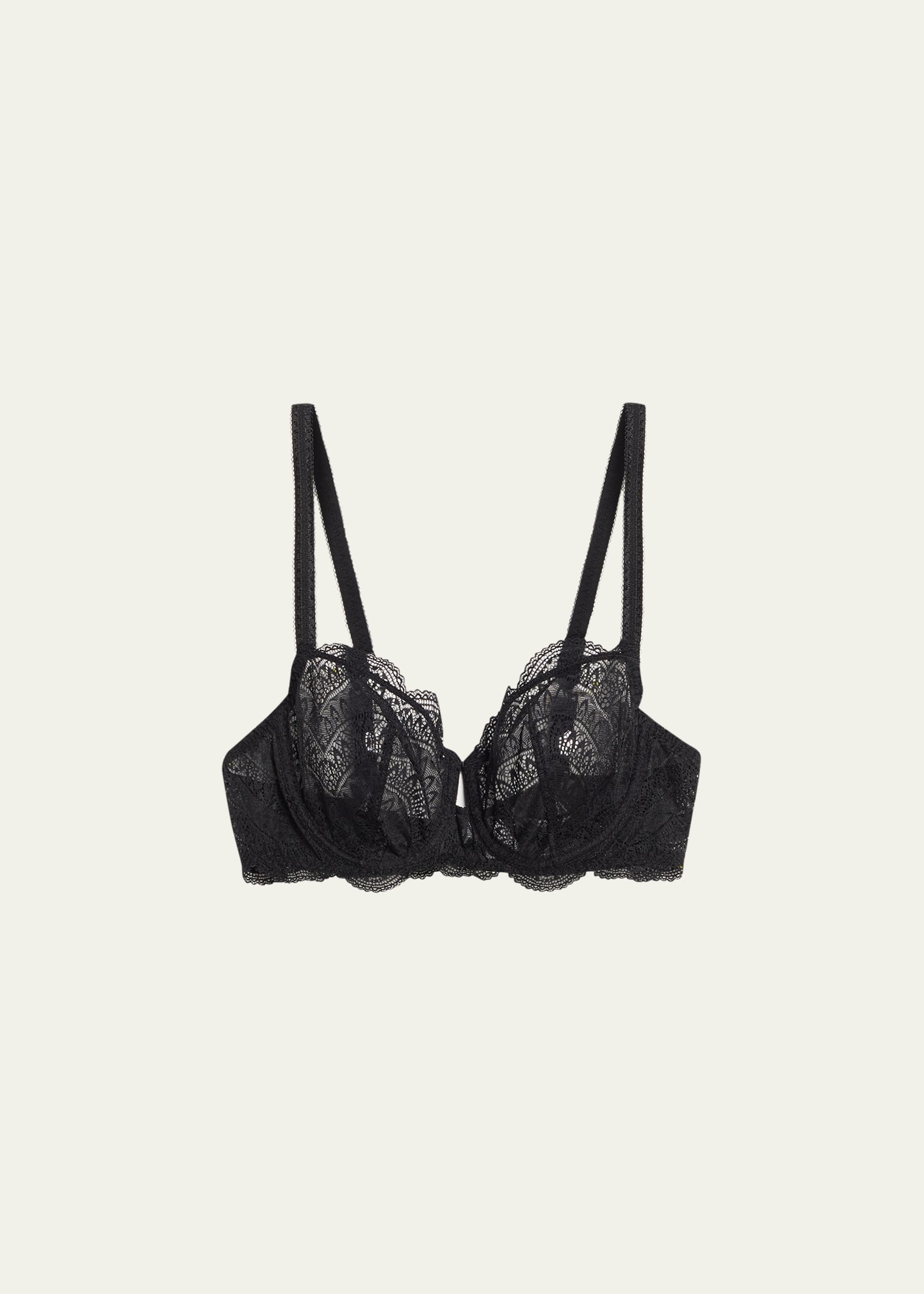 Simone Perele Karma Demi-cup Convertible Lace Bra In Ivory