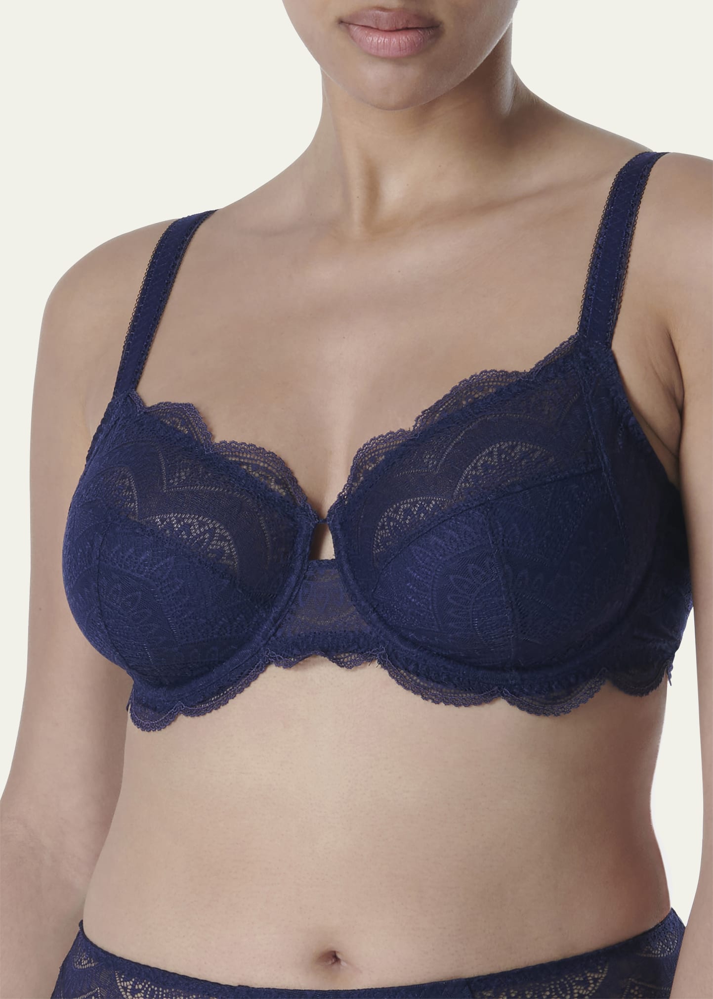 Simone Perele Karma Full Cup Support Lace Bra In Midnight