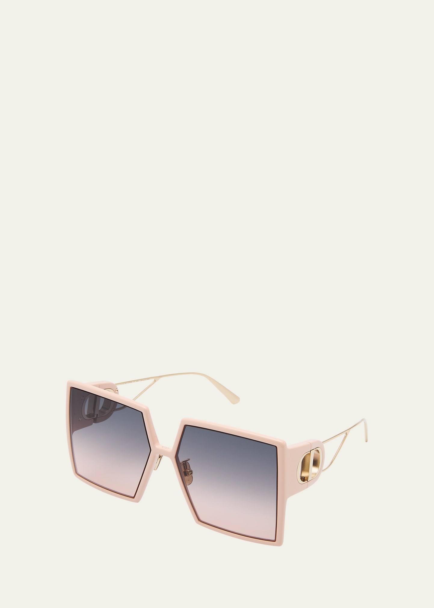 Dior 30montaigne Su Square Sunglasses In Shiny Pink Gradie