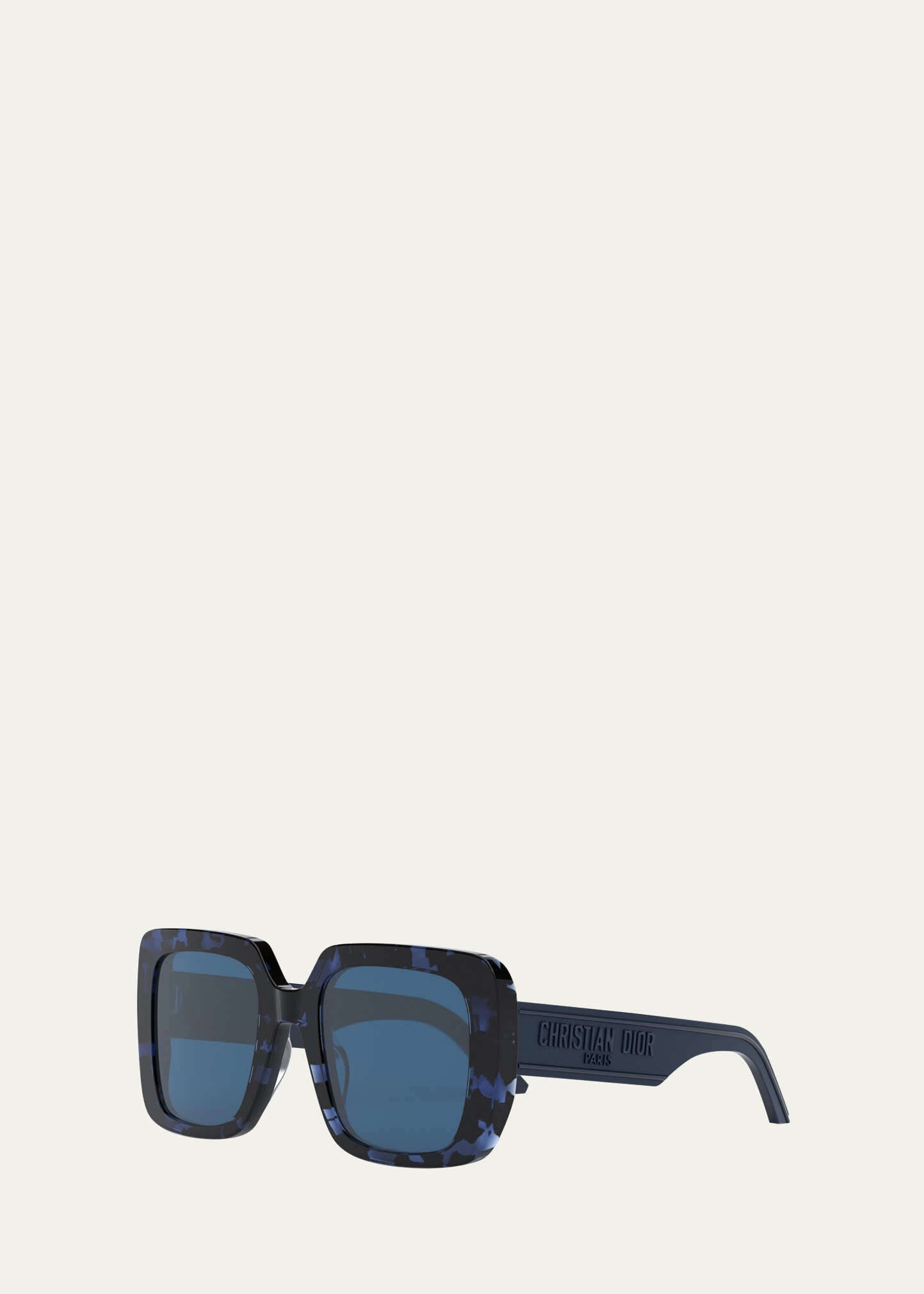 Dior Logo Square Acetate Sunglasses In Blue Pattern