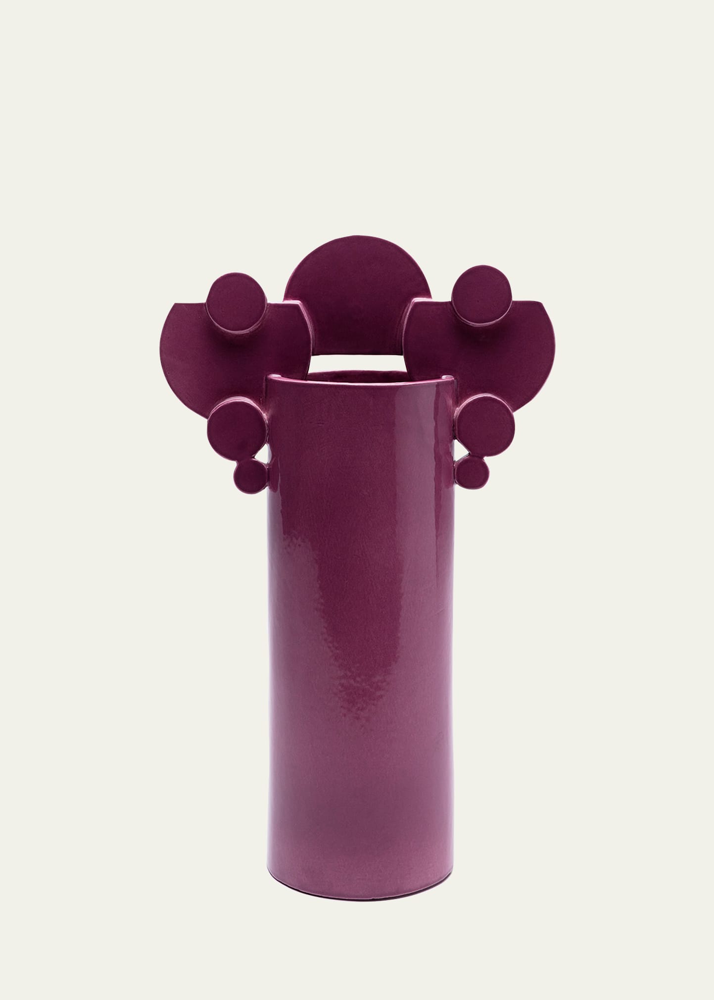 Cuorecarpenito Violetta Bubble Vase - 15" In Purple
