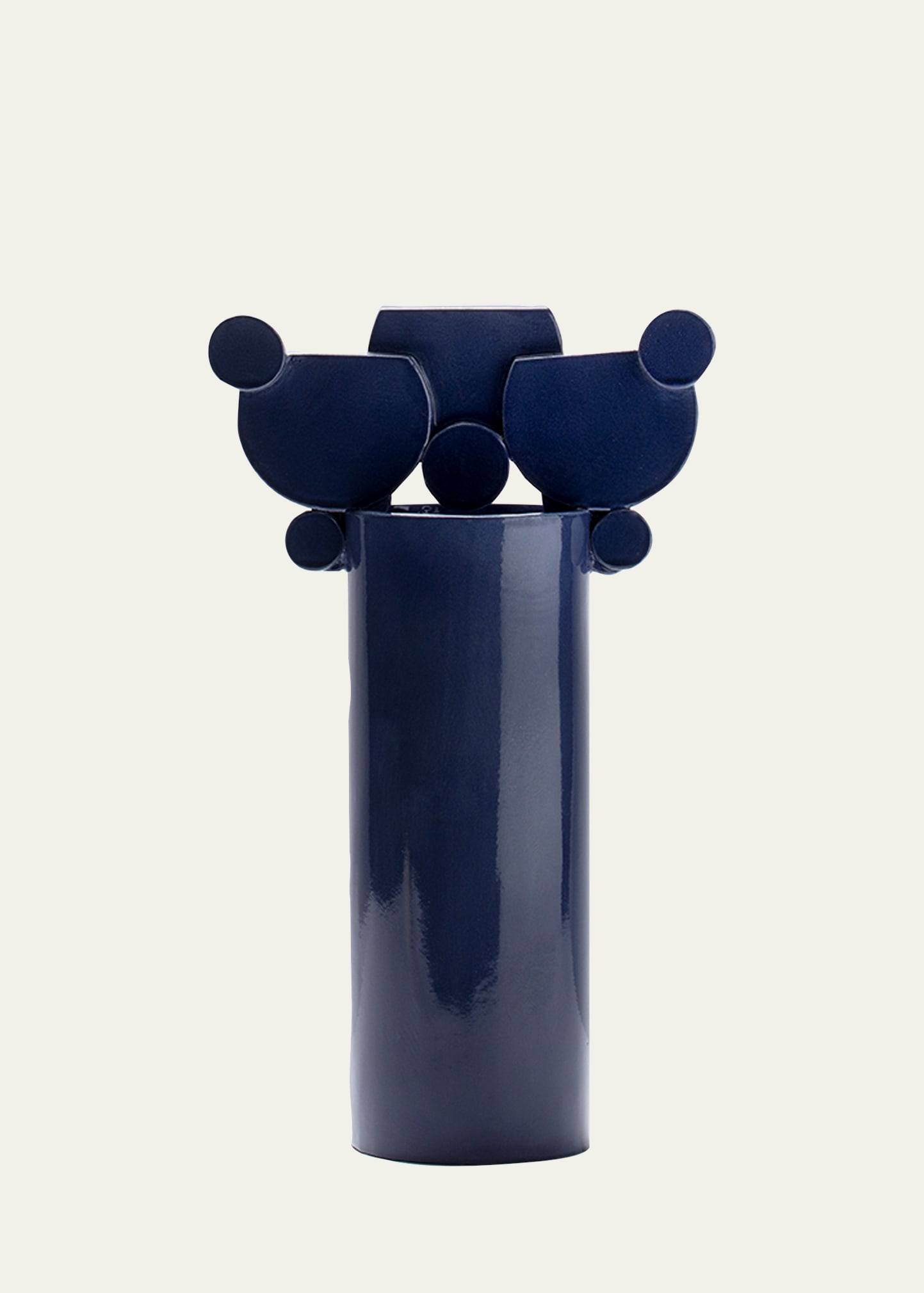 Prussian Blue Bubble Vase